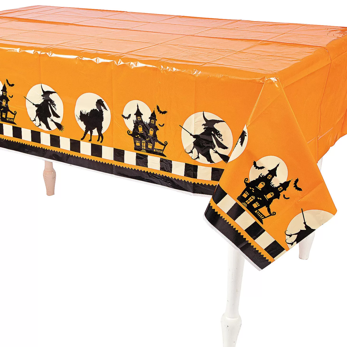 Hot Halloween Silhouette Plastic Tablecloth Tableware