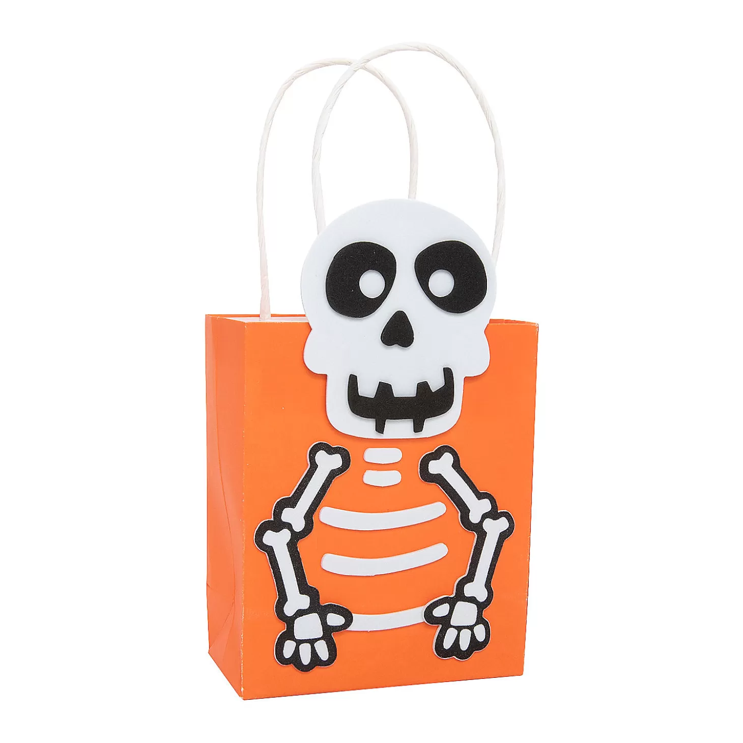 Shop Halloween Skeleton Bones Treat Bag Craft Kit - 12 Pc. Boo Bags