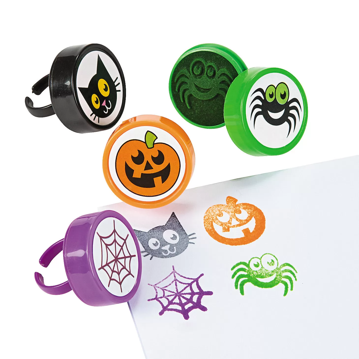 Flash Sale Halloween Stamper Rings - 24 Pc. Boo Bags