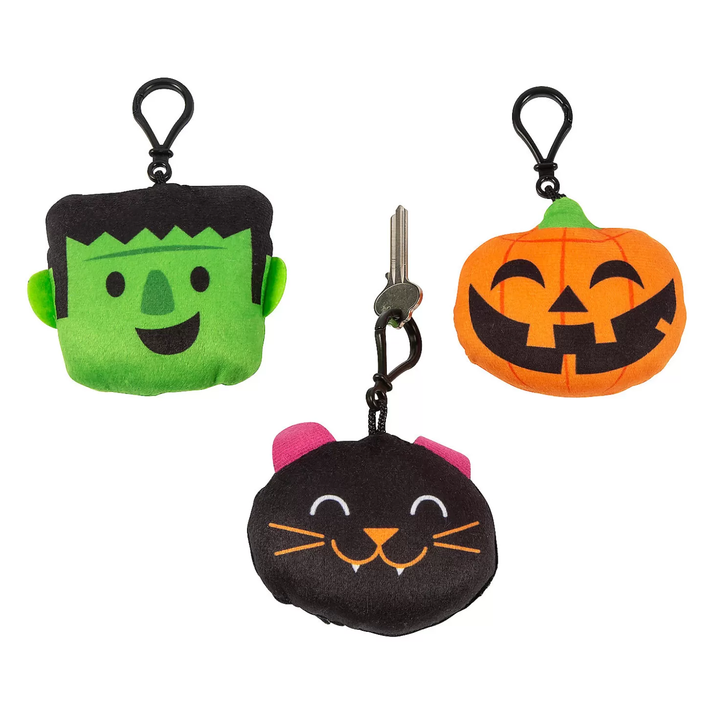 Fashion Halloween Stuffed Character Backpack Clip Keychains - 12 Pc. Halloween Apparel & Accessories