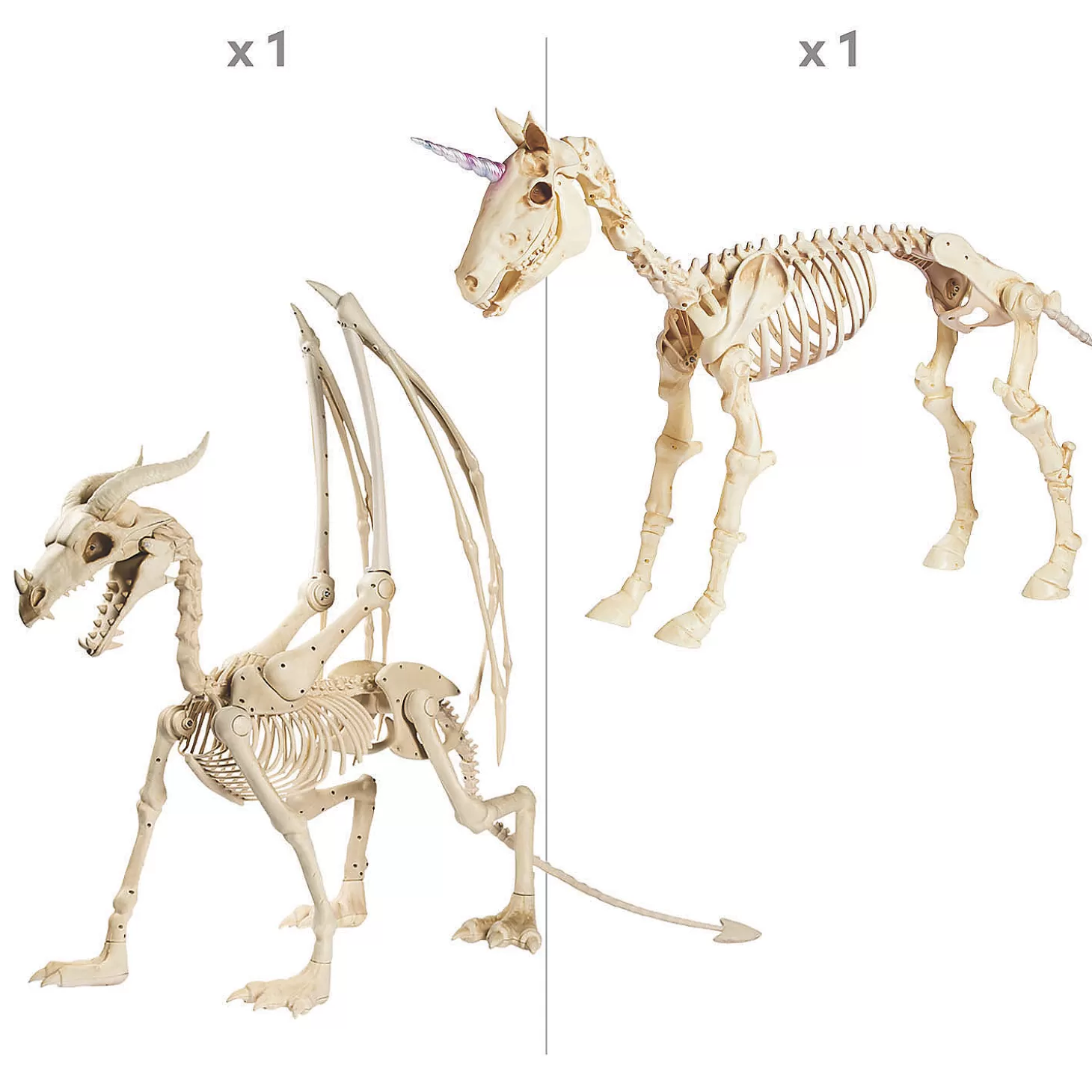 New Halloween Unicorn & Dragon Skeleton Decorations Skulls & Skeletons