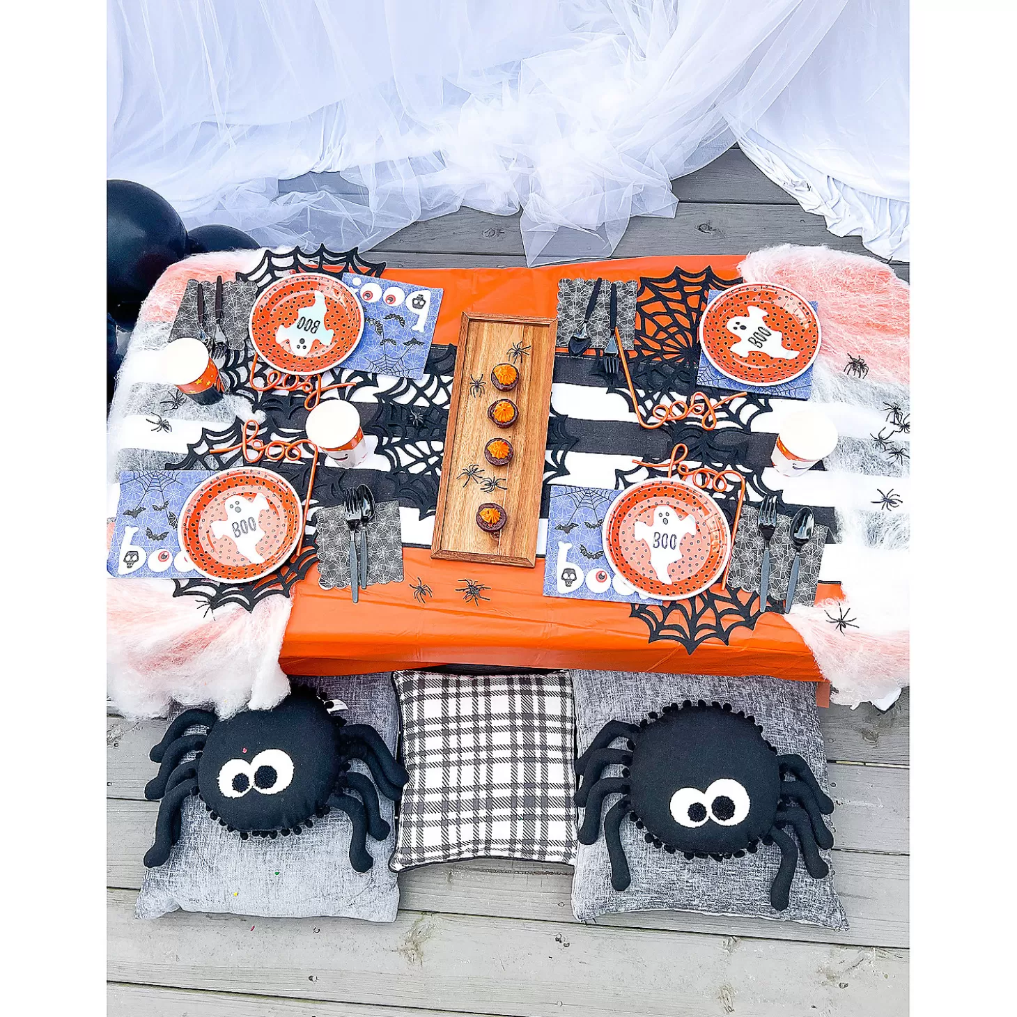 Sale Halloween Web Placemats - 6 Pc. Tableware