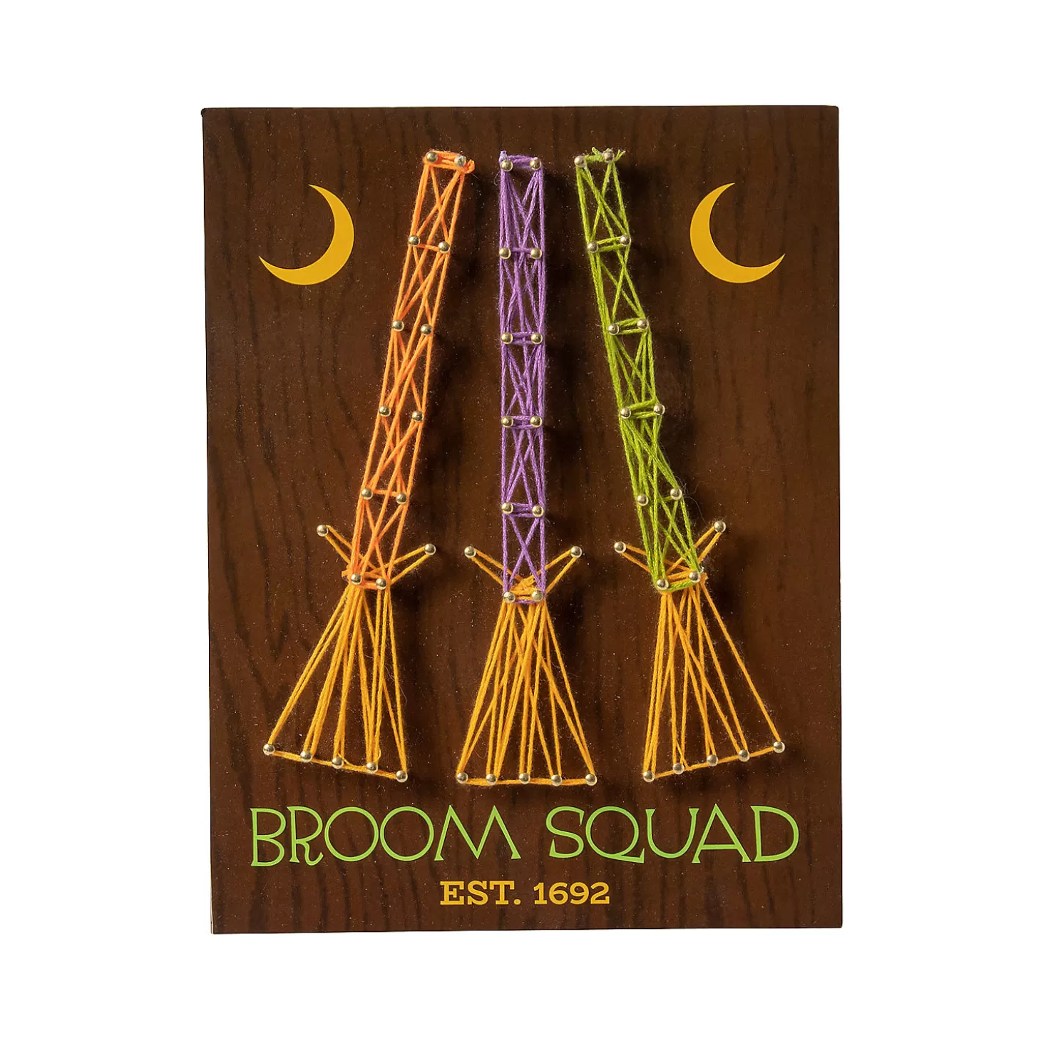 Online Halloween Witch's Broom String Art Sign Diy Adult Crafts