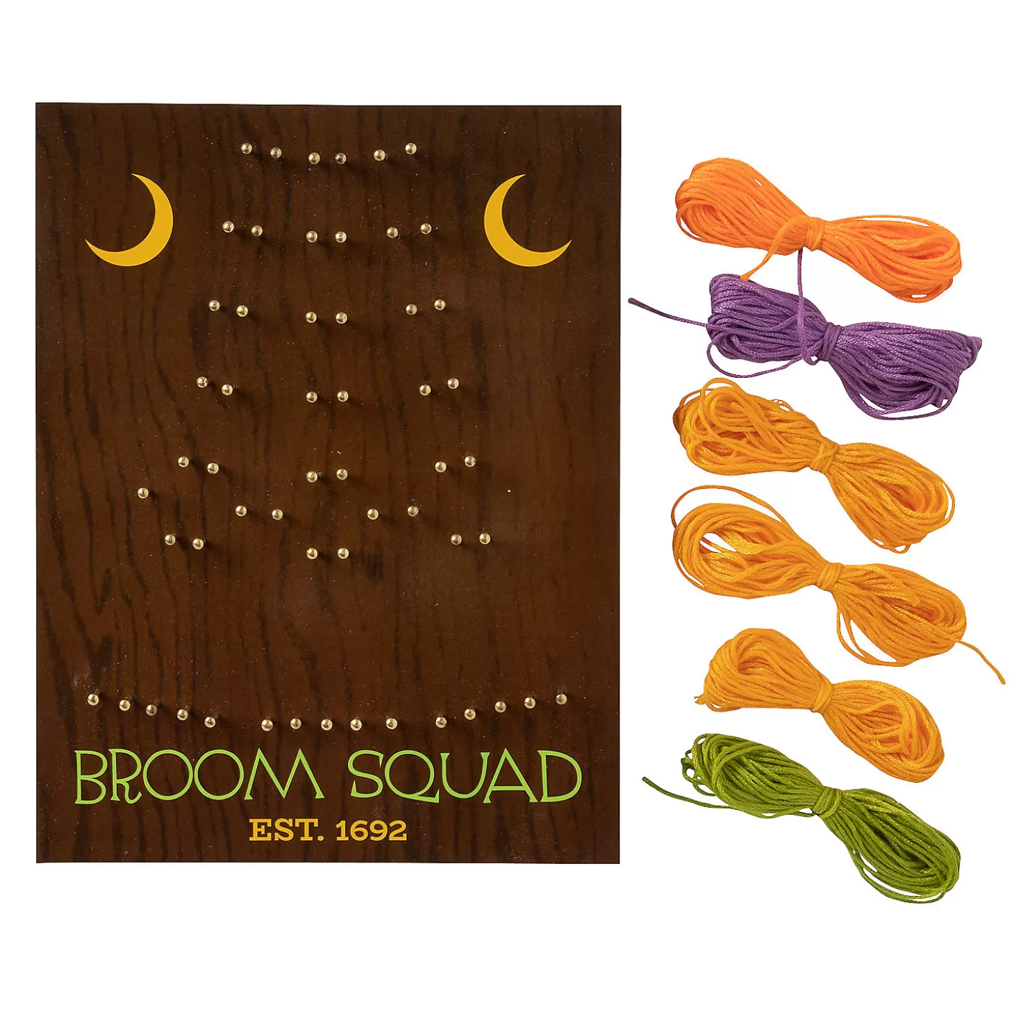 Online Halloween Witch's Broom String Art Sign Diy Adult Crafts