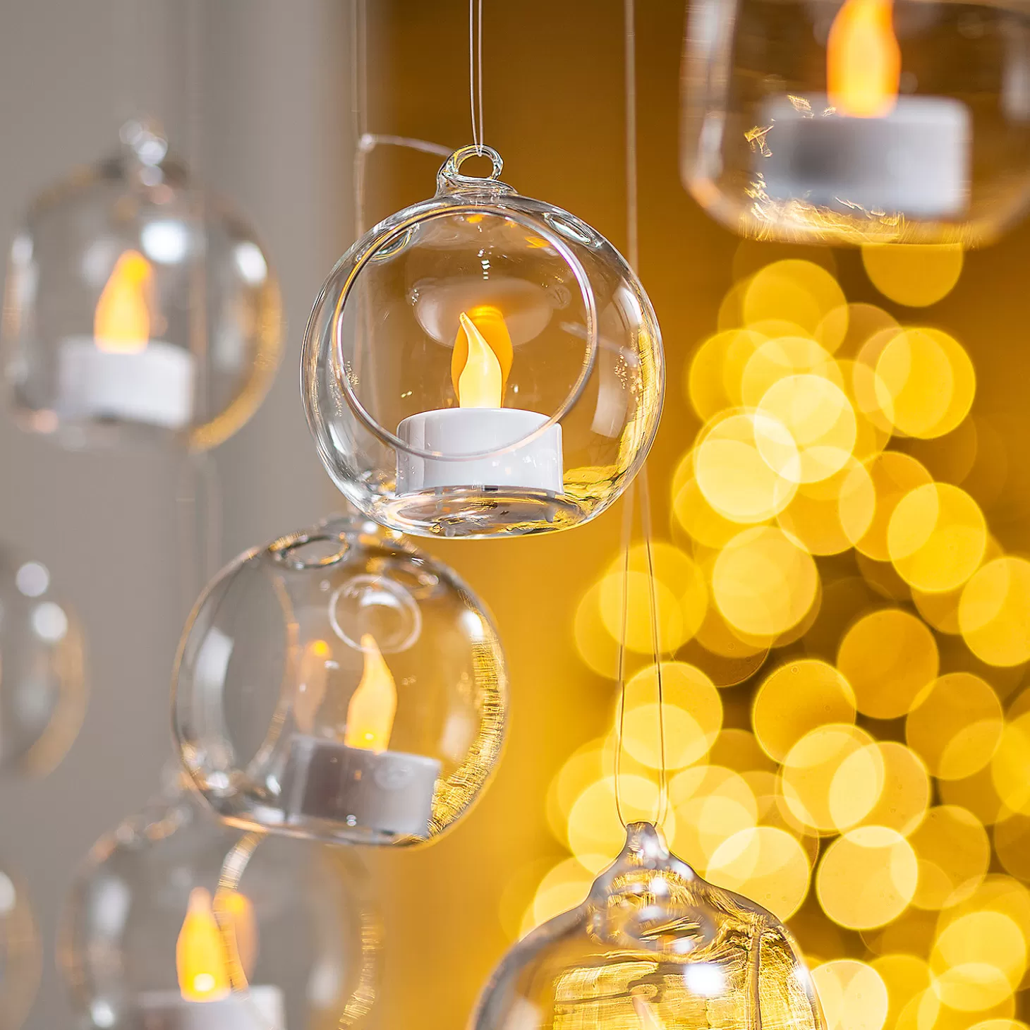 Discount Hanging Globes With Battery-Operated Votives Decorating Kit - 24 Pc. Halloween Fun Kits