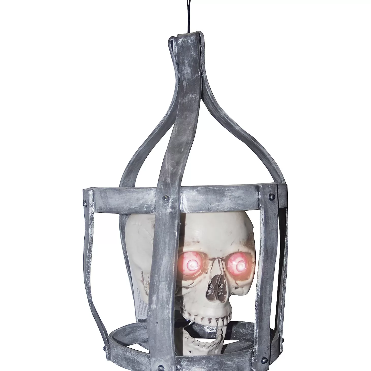 New Hanging Talking Skull In Cage Decoration Skulls & Skeletons