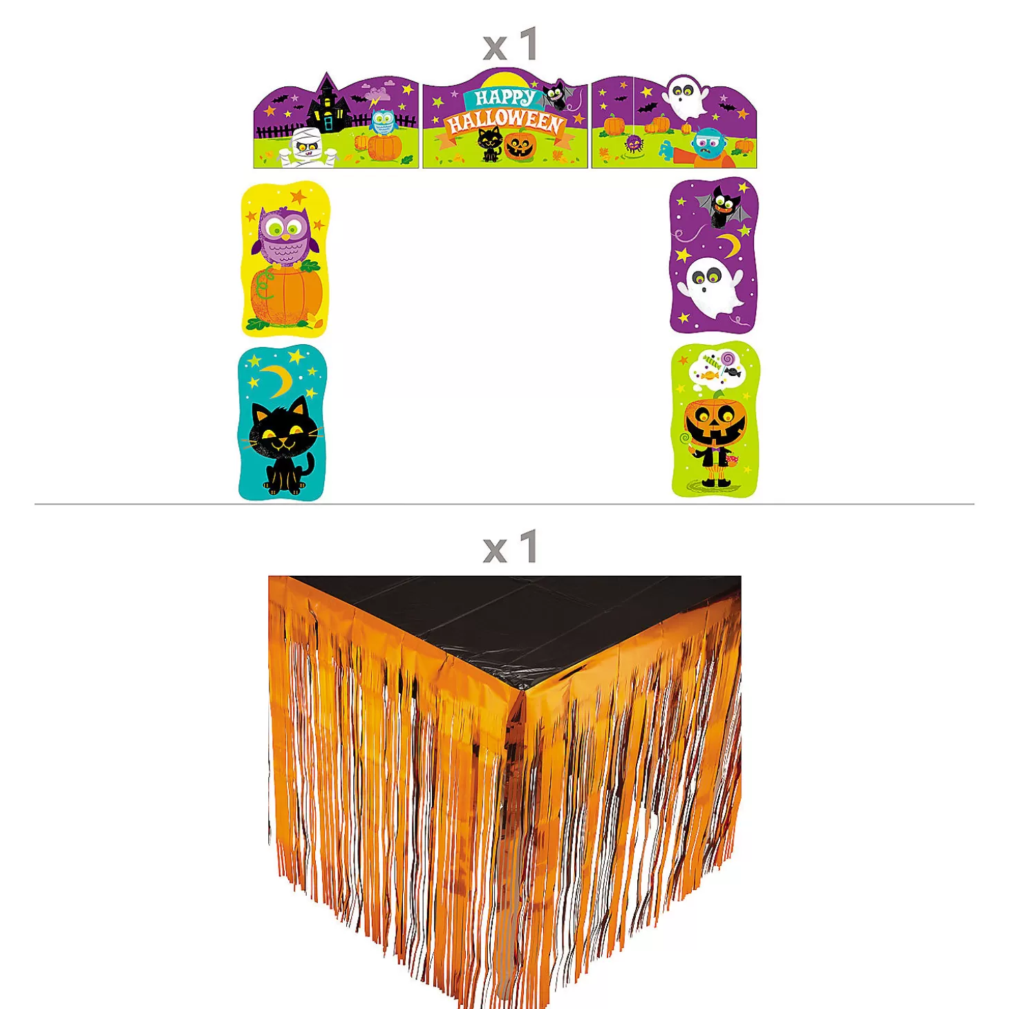 Clearance Happy Halloween Trunk-Or-Treat Decorating Kit - 8 Pc. Halloween Fun Kits
