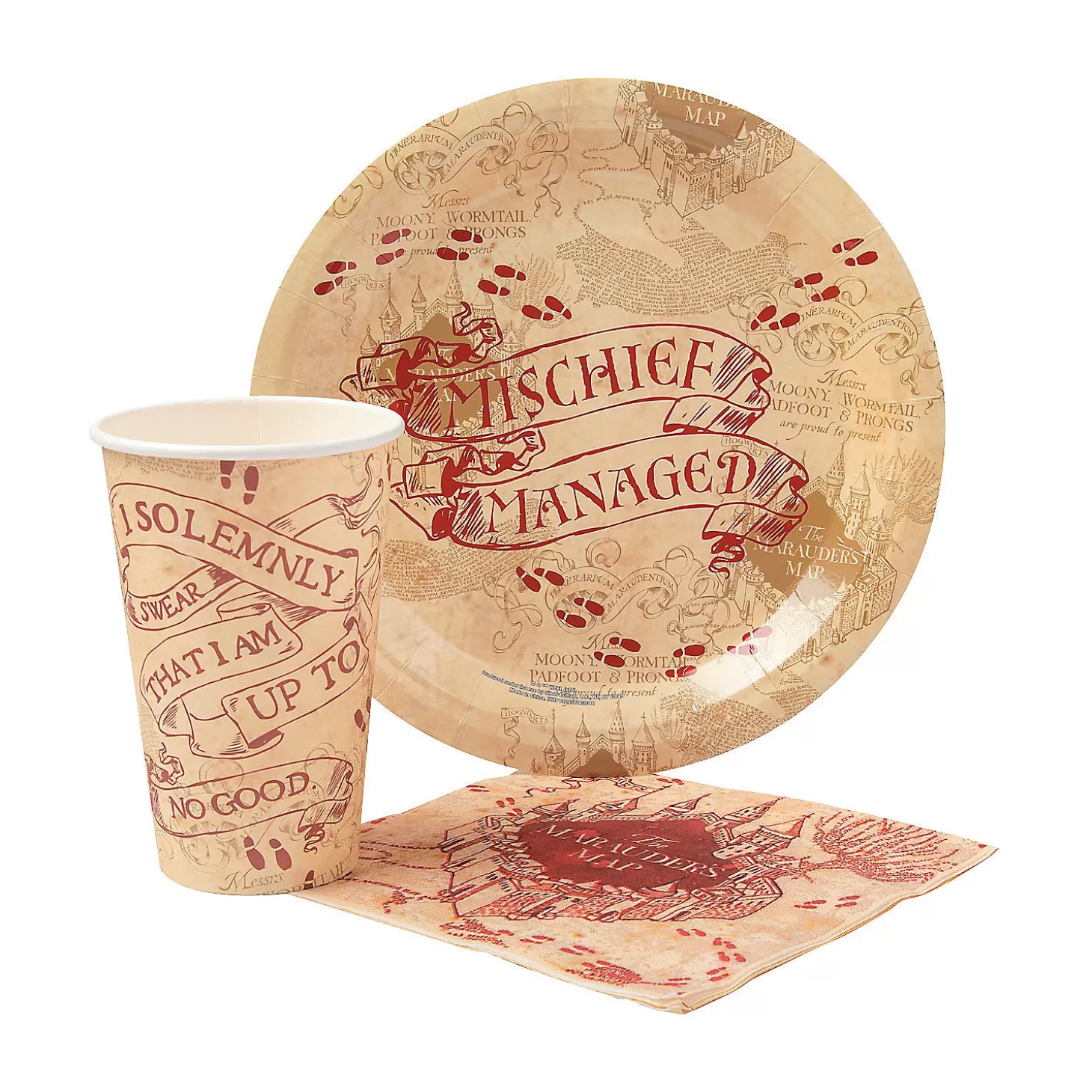 Cheap Harry Potter™ Mischief Managed Tableware Kit For 20 Guests Tableware