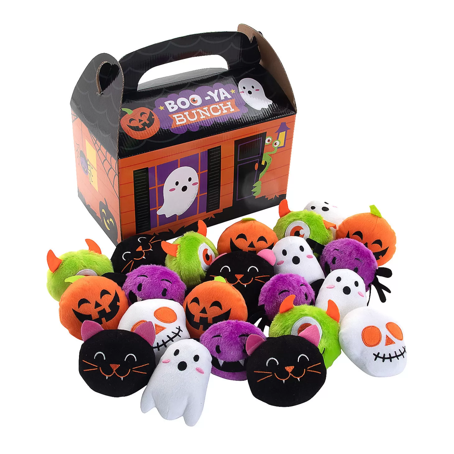 Discount Haunted House With Stuffed Halloween Characters Kit - 25 Pc. Halloween Handouts