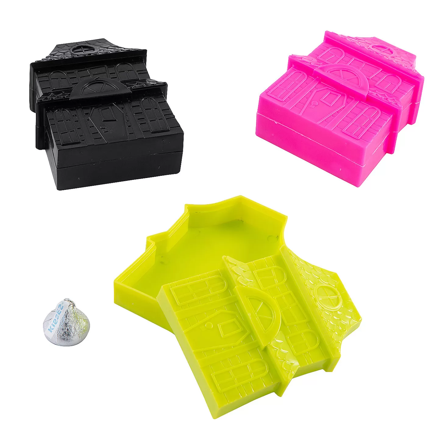 Best Sale Haunted House-Shaped Halloween Bpa-Free Plastic Favor Containers - 12 Pc. Halloween Bags