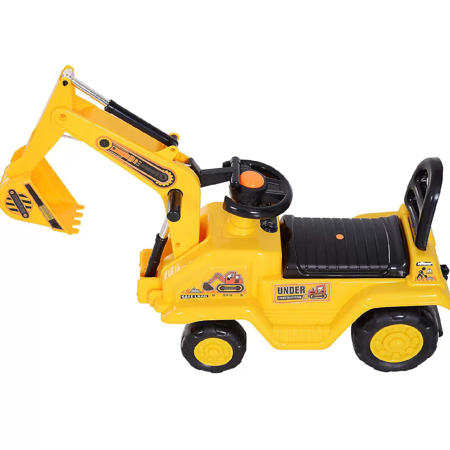New Homcom No Power 3 In 1 Ride On Excavator Digger Construction Truck Riding Toys