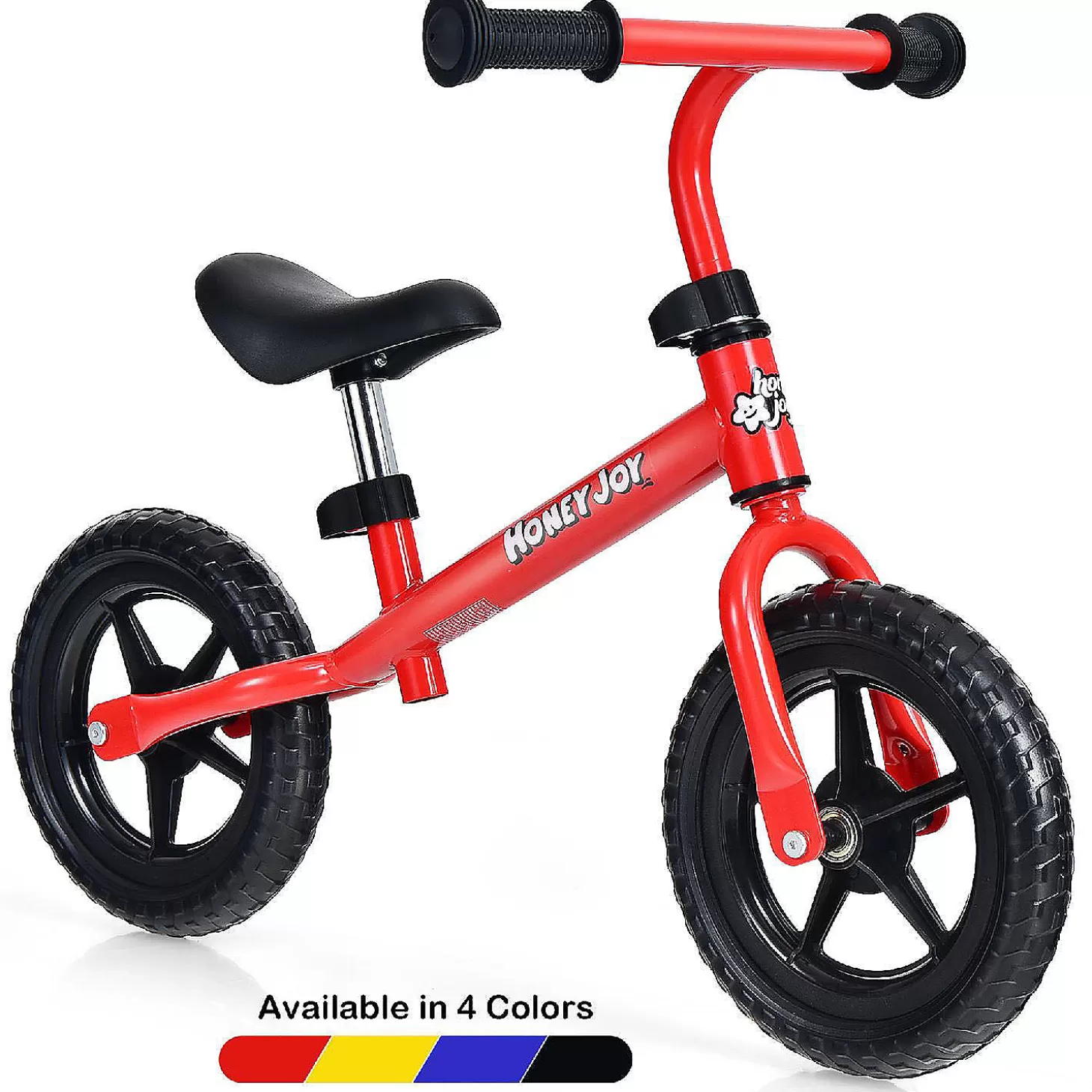 Store Honeyjoy Balance Bike No Pedal W/ Adjustable Handlebar & Seat Red Riding Toys