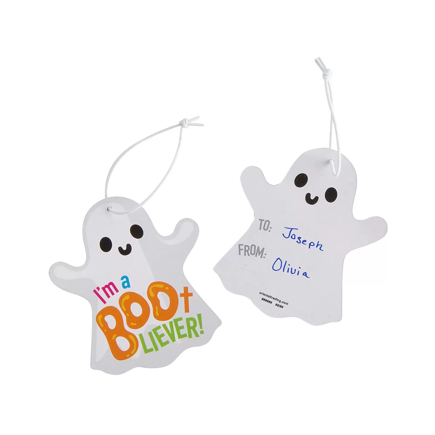 Cheap I'M A Boo-Liever Ghost Pull-Back Toys With Card - 24 Pc. Halloween Handouts