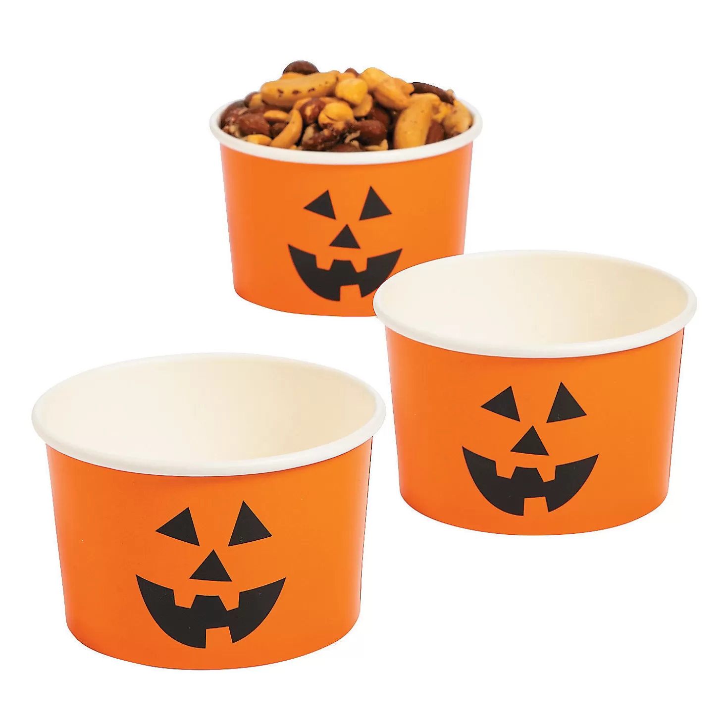 Online Jack-O'-Lantern Disposable Paper Snack Cups - 25 Pc. Tableware