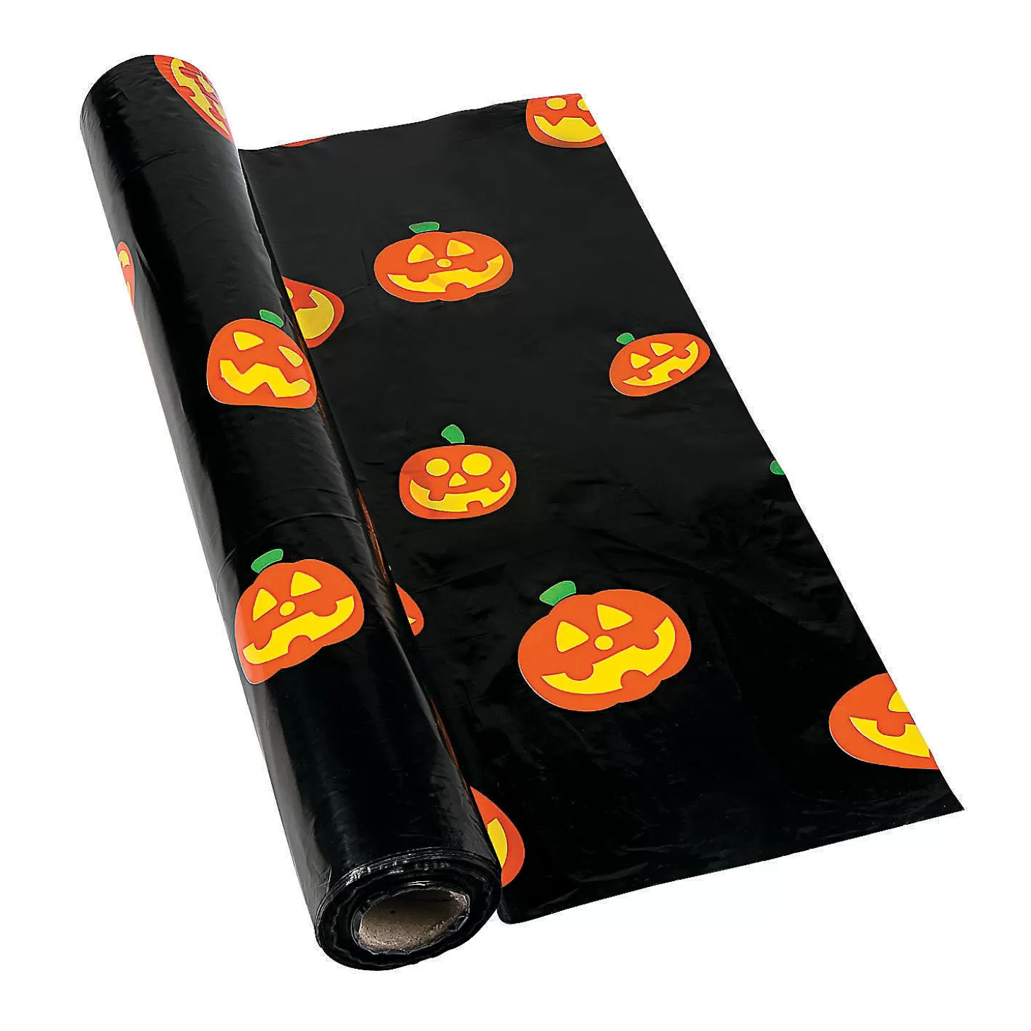 Hot Jack-O'-Lantern Plastic Tablecloth Roll Tableware