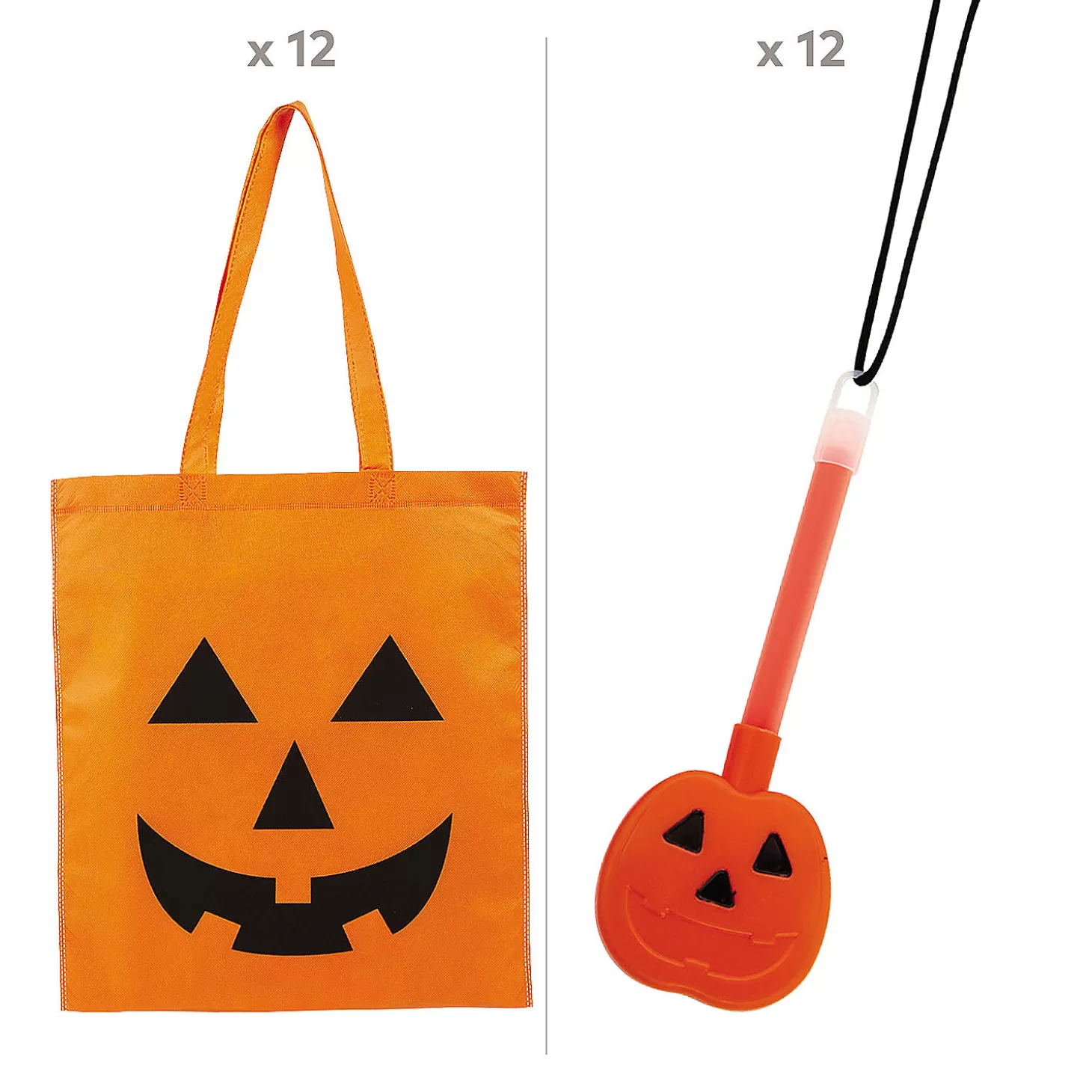 Shop Jack-O'-Lantern Trick Or Treating Accessories Kit For 12 Halloween Fun Kits