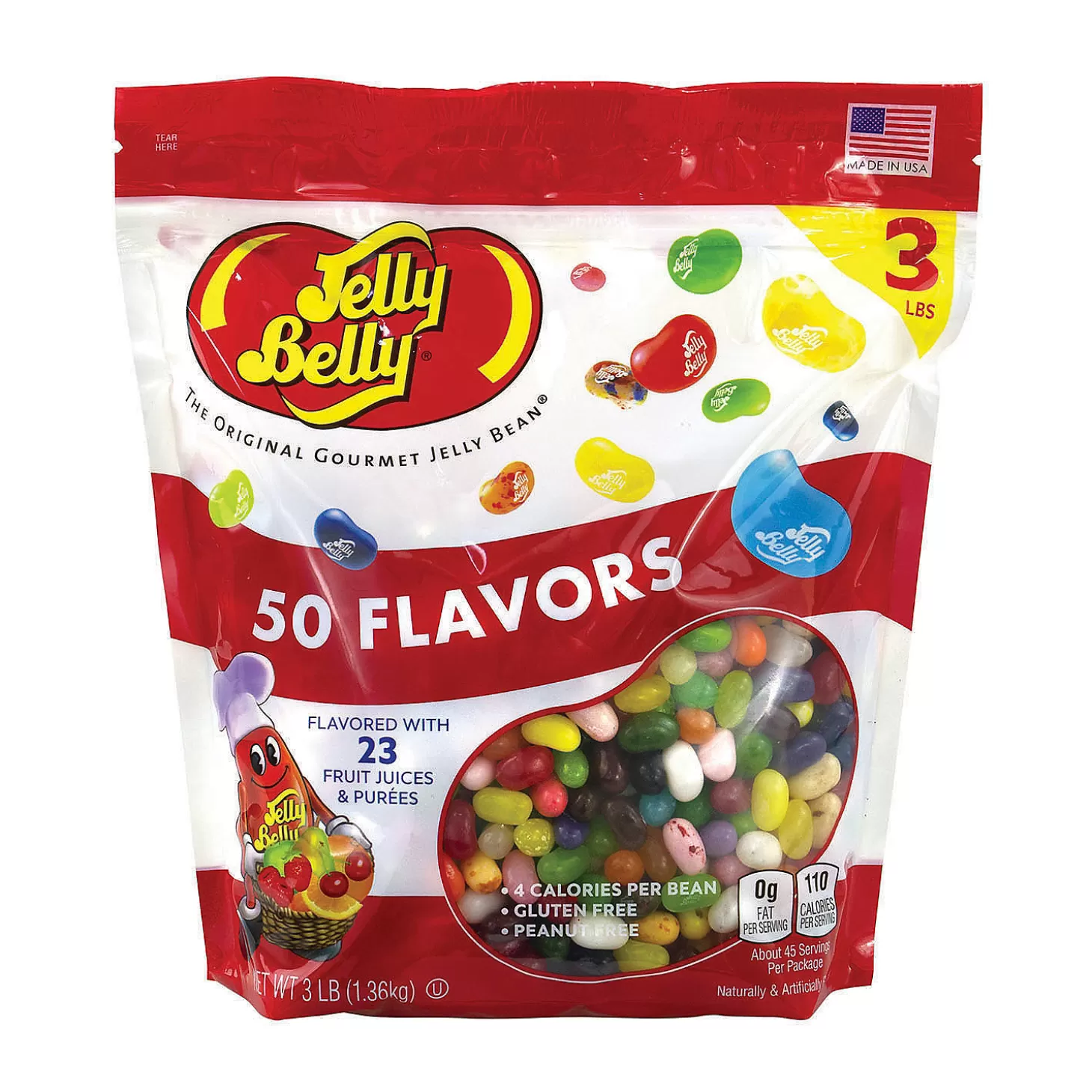 Best Jelly Belly 50 Flavors Jelly Beans Assortment, 3 Lb Bulk Halloween Supplies