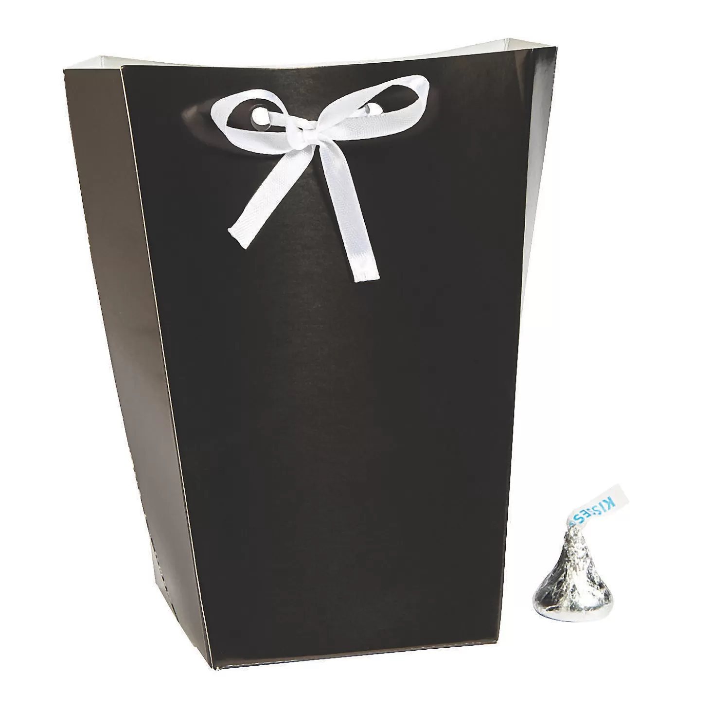 Discount Large Black Favor Boxes With Ribbon - 24 Pc. Halloween Bags