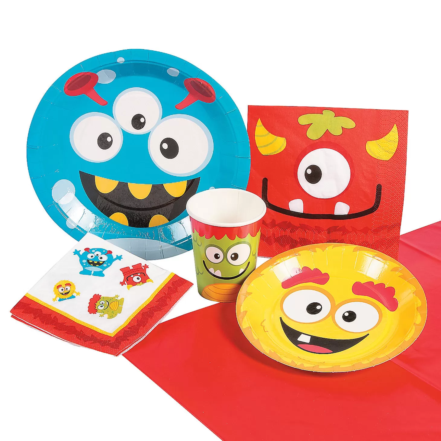 Cheap Lil' Monster Tableware Kit For 8 Guests Halloween Fun Kits