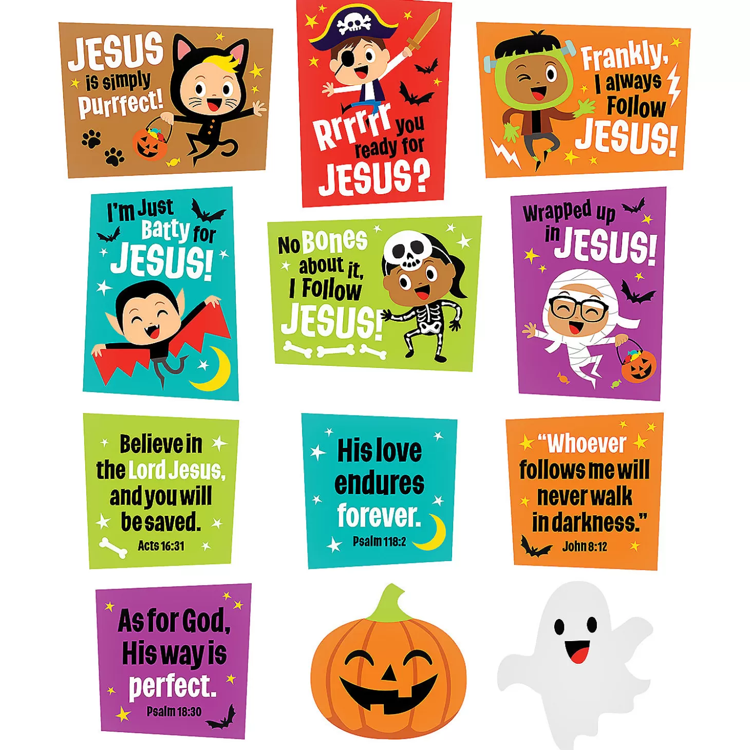 Outlet Little Boo-Lievers Cutouts - 12 Pc. Religious Halloween