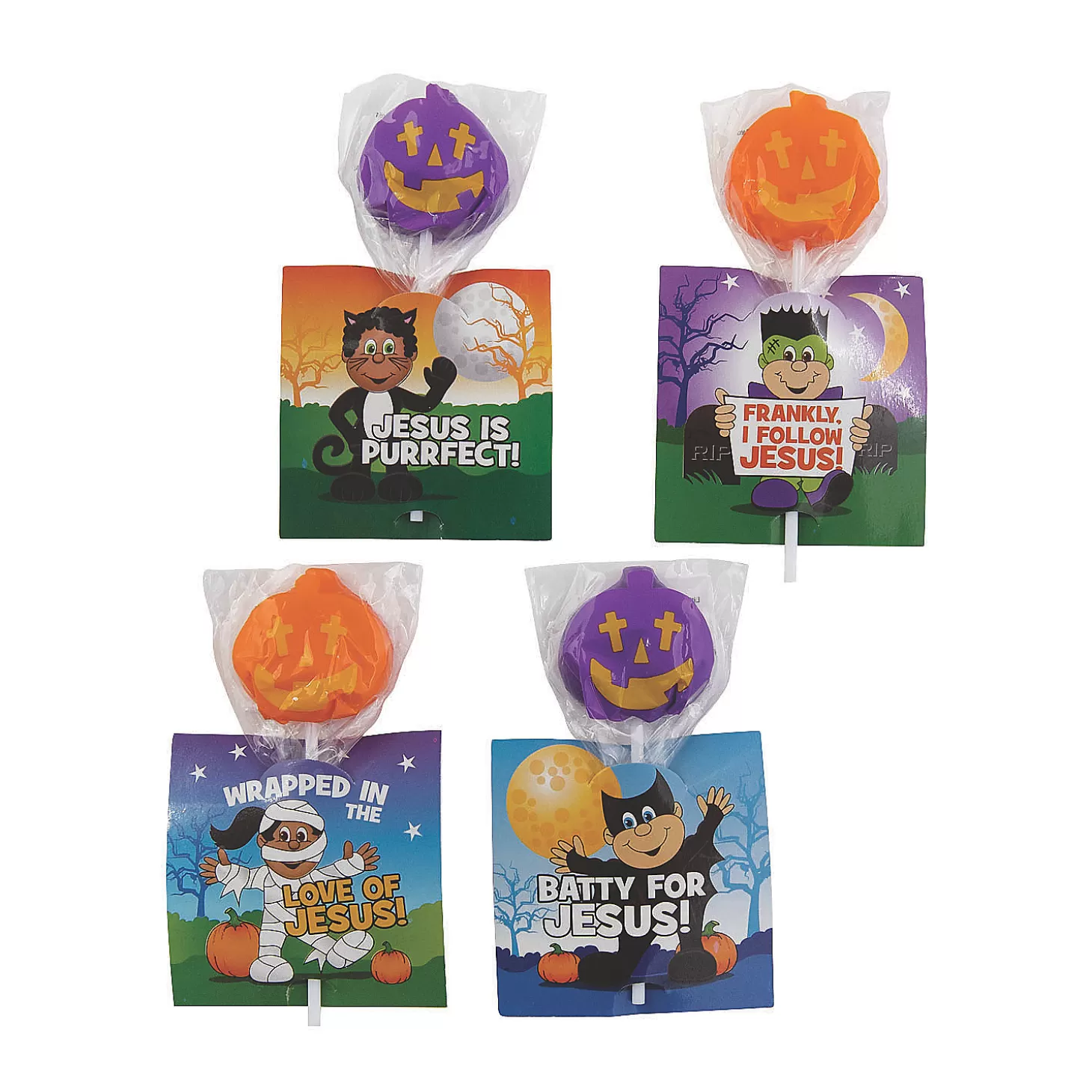 Fashion Little Boolievers Lollipops With Card For 24 Halloween Candy