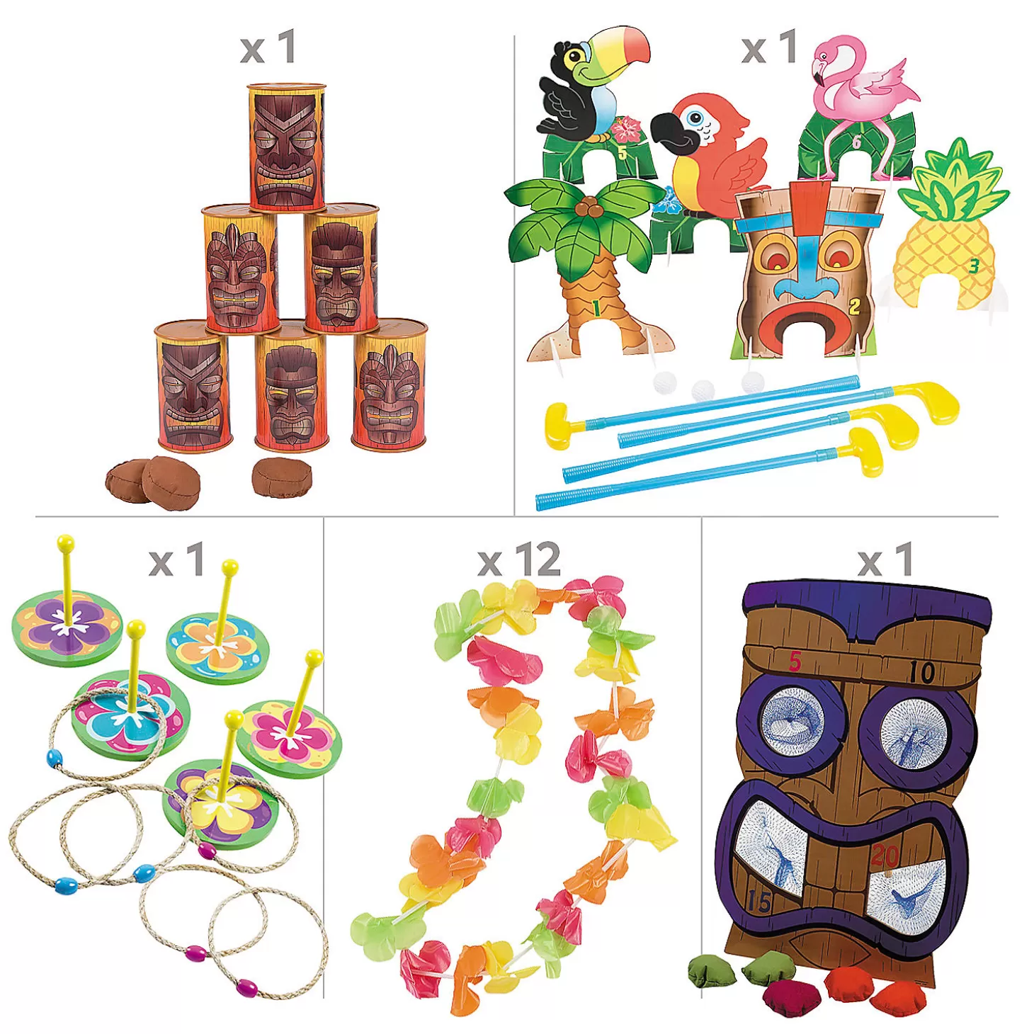Discount Luau At-Home Game Night - 16 Pc. Lawn Games