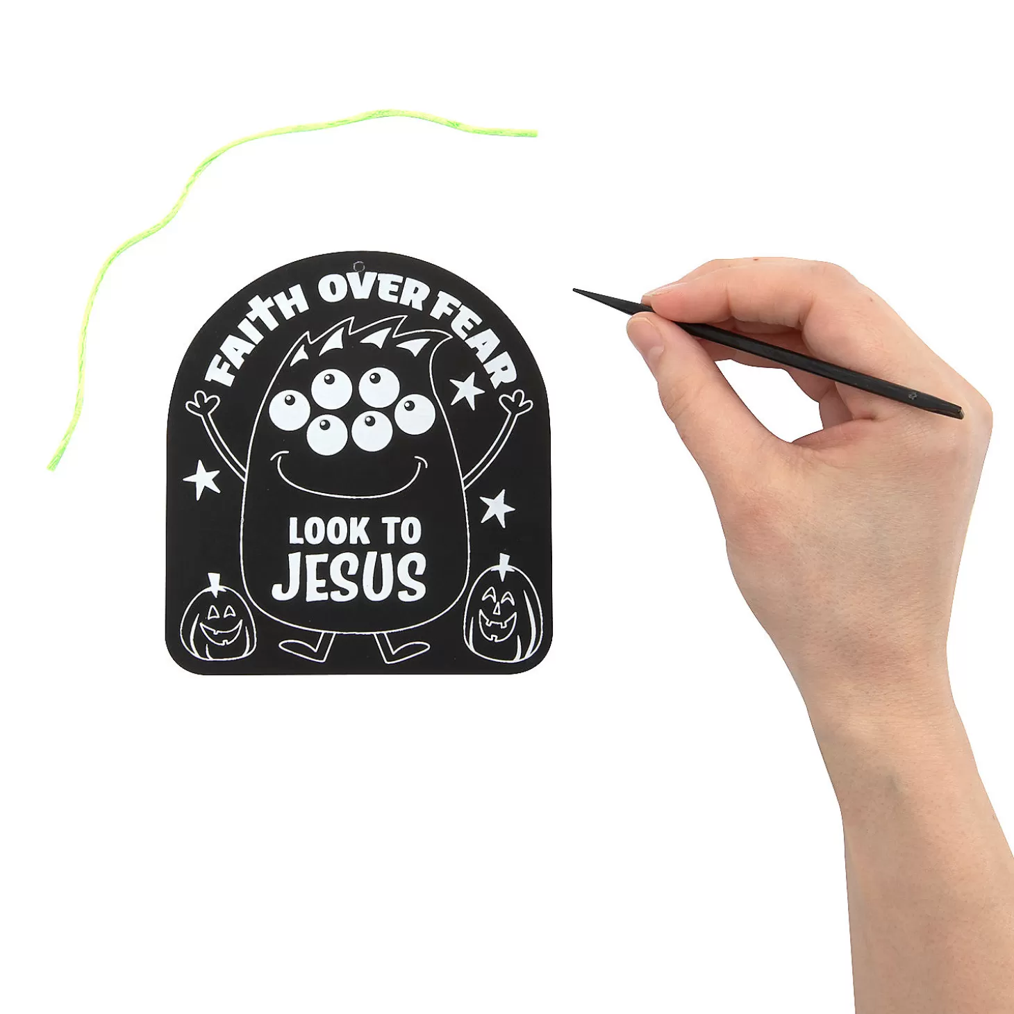 Best Magic Color Scratch Religious Halloween Monster Ornaments - 24 Pc. Religious Halloween
