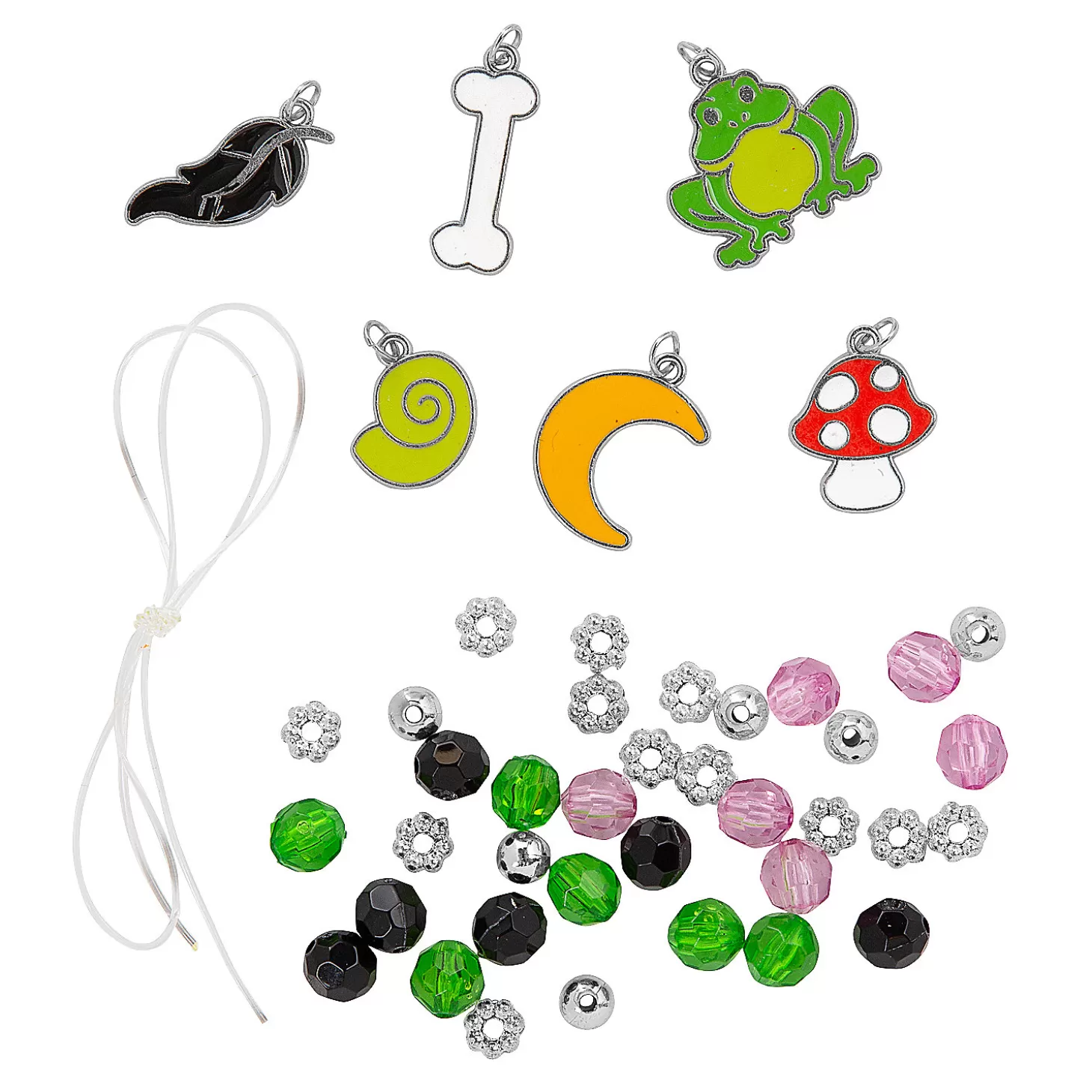 Clearance Magical Halloween Beaded Charm Bracelet Craft Kit - Makes 12 Diy Adult Crafts