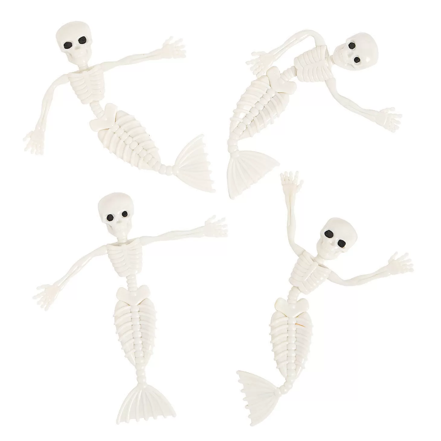 Fashion Mermaid Skeleton Bendables - 24 Pc. Boo Bags