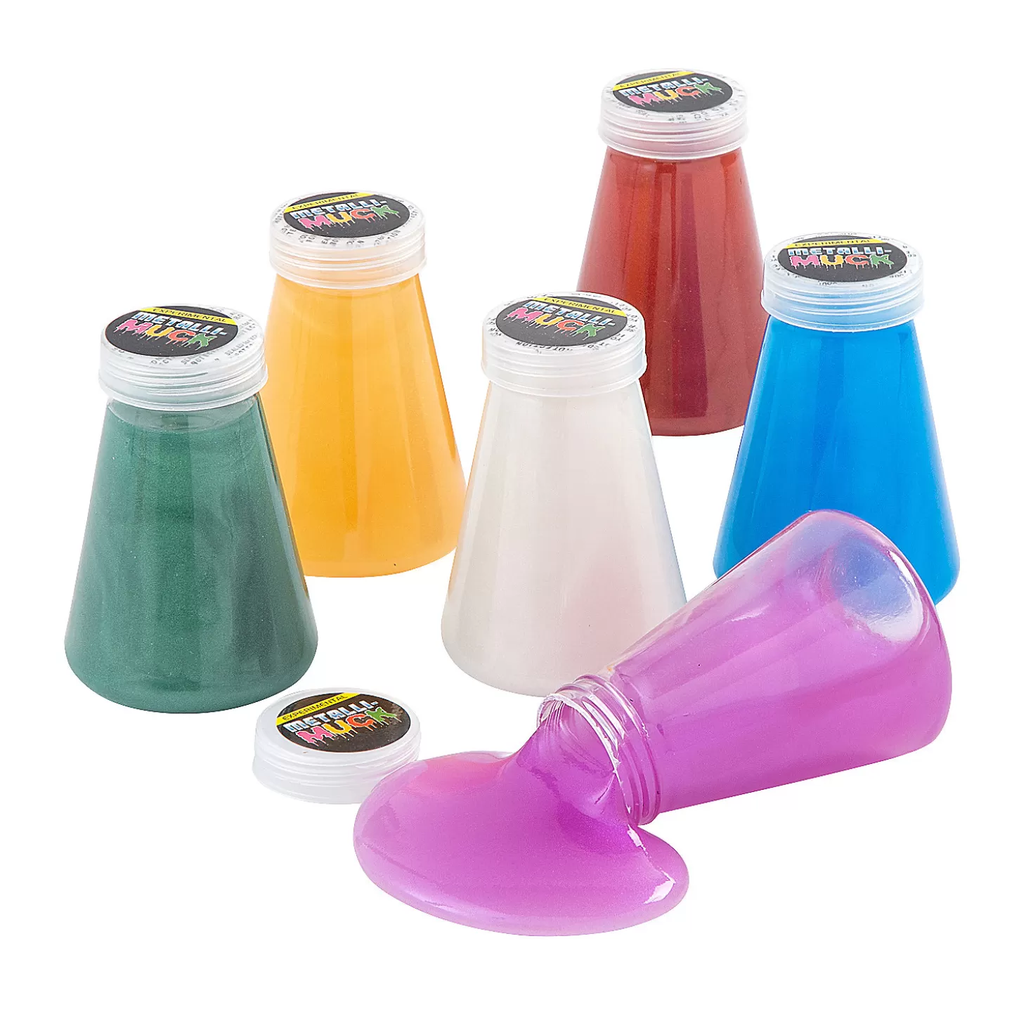 Flash Sale Metallic Slime In Laboratory Beakers - 12 Pc. Halloween Handouts