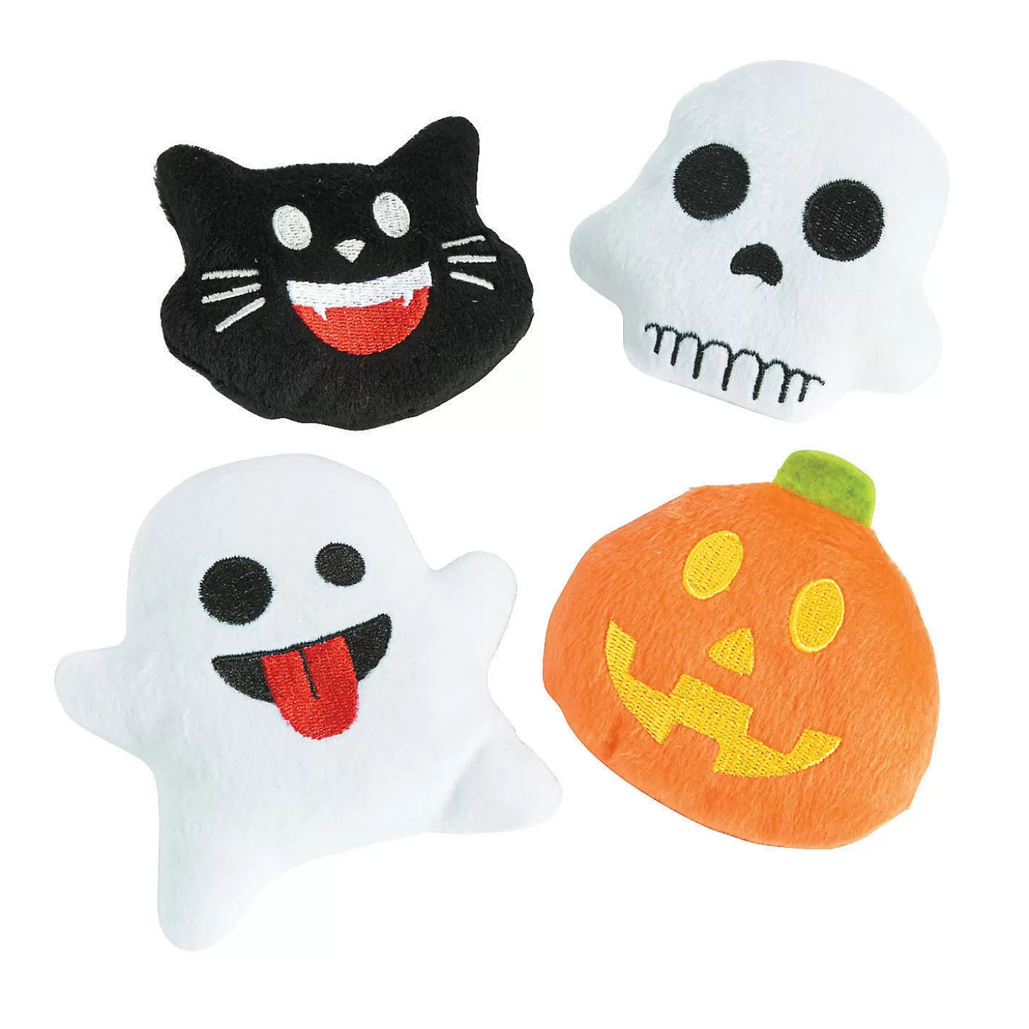 Flash Sale Mini Halloween Emojis Stuffed Characters - 12 Pc. Halloween Handouts