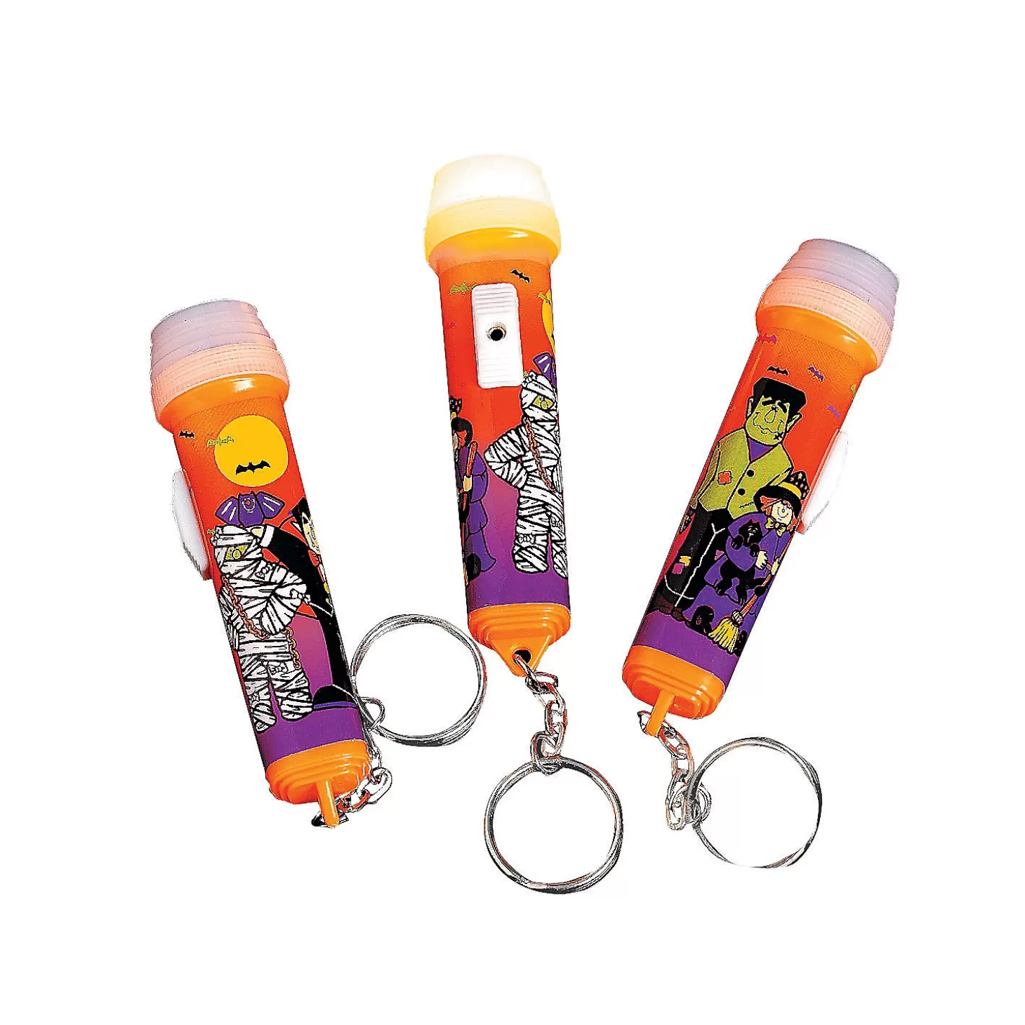 Fashion Mini Halloween Flashlight Keychains - 12 Pc. Halloween Apparel & Accessories