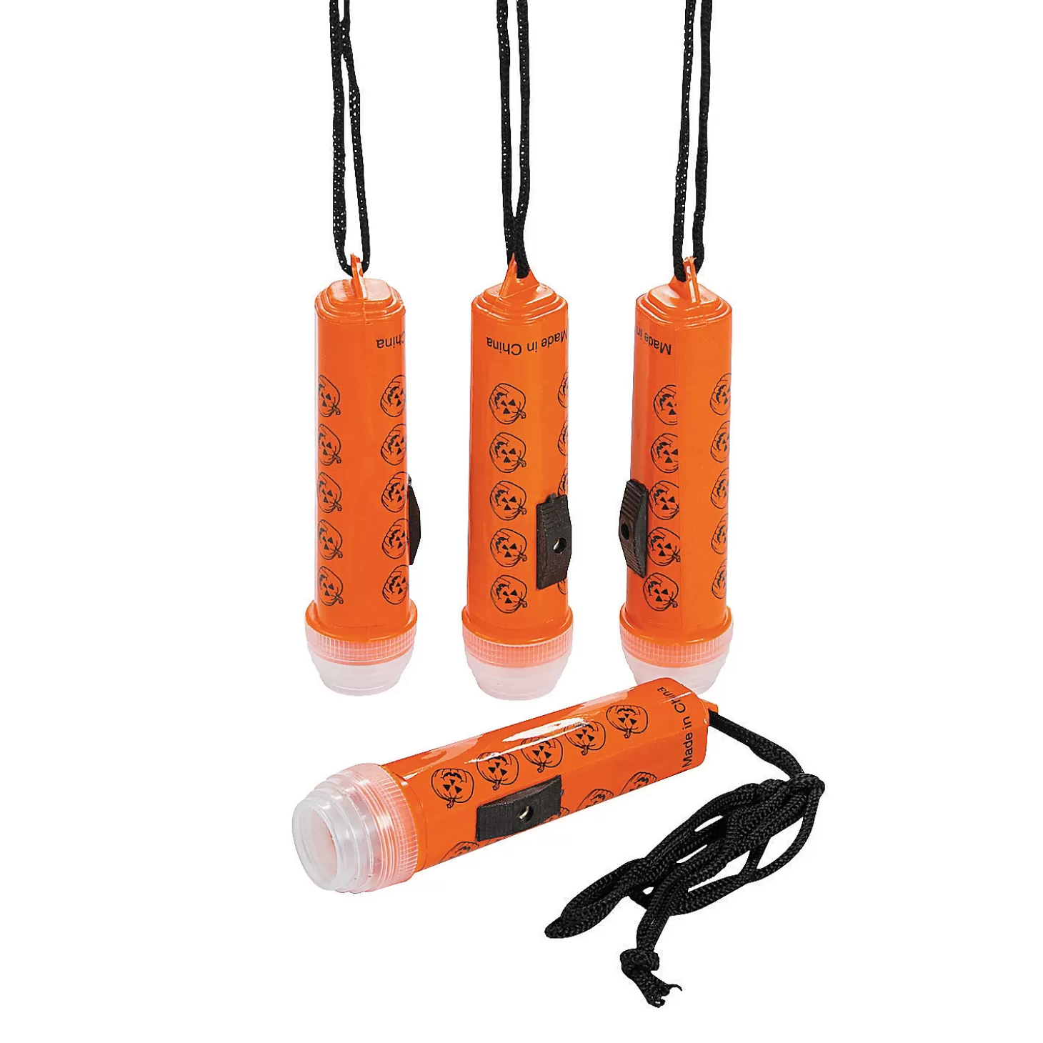 Discount Mini Halloween Flashlights On A Rope - 12 Pc. Boo Bags