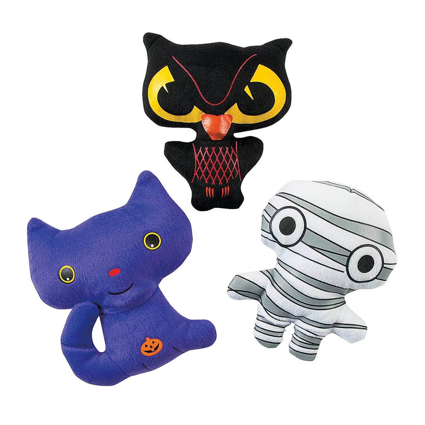 Cheap Mini Halloween Stuffed Pillow Character Assortment - 12 Pc. Halloween Handouts
