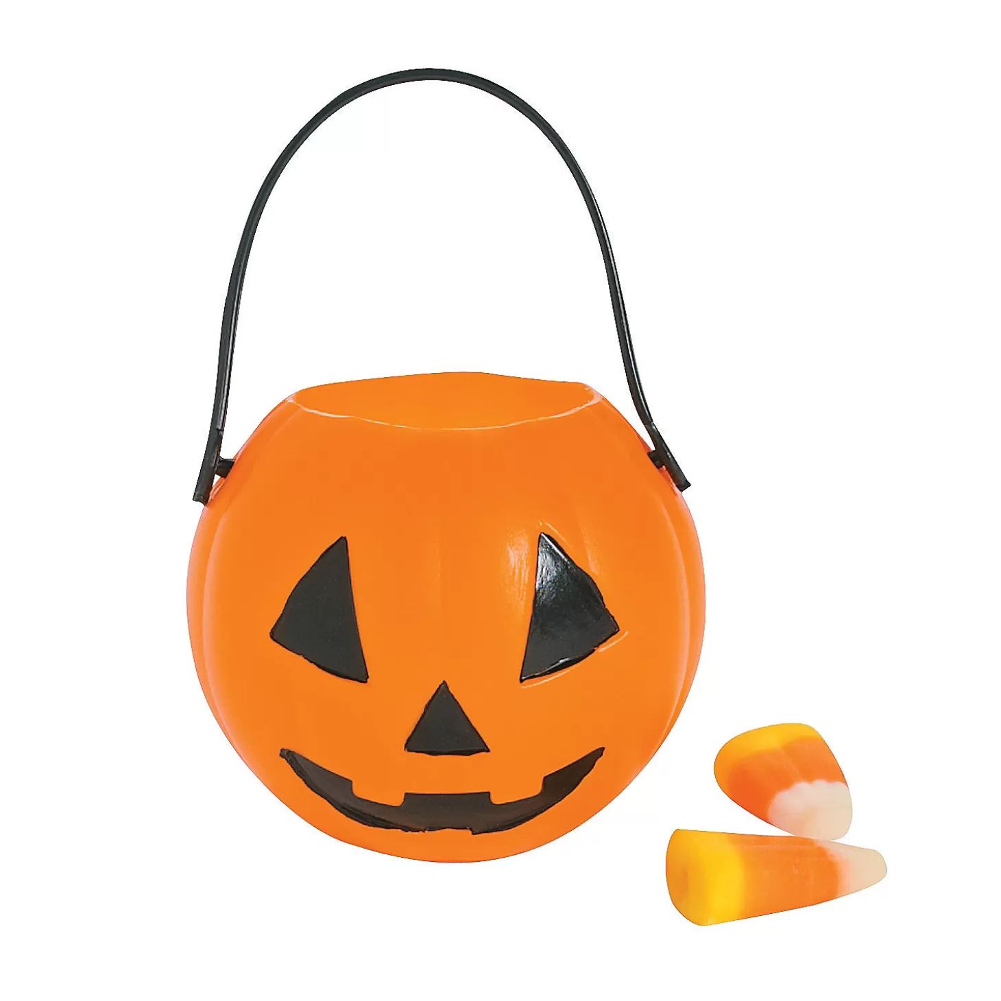 Cheap Mini Pumpkin Bpa-Free Plastic Candy Buckets - 12 Pc. Boo Bags