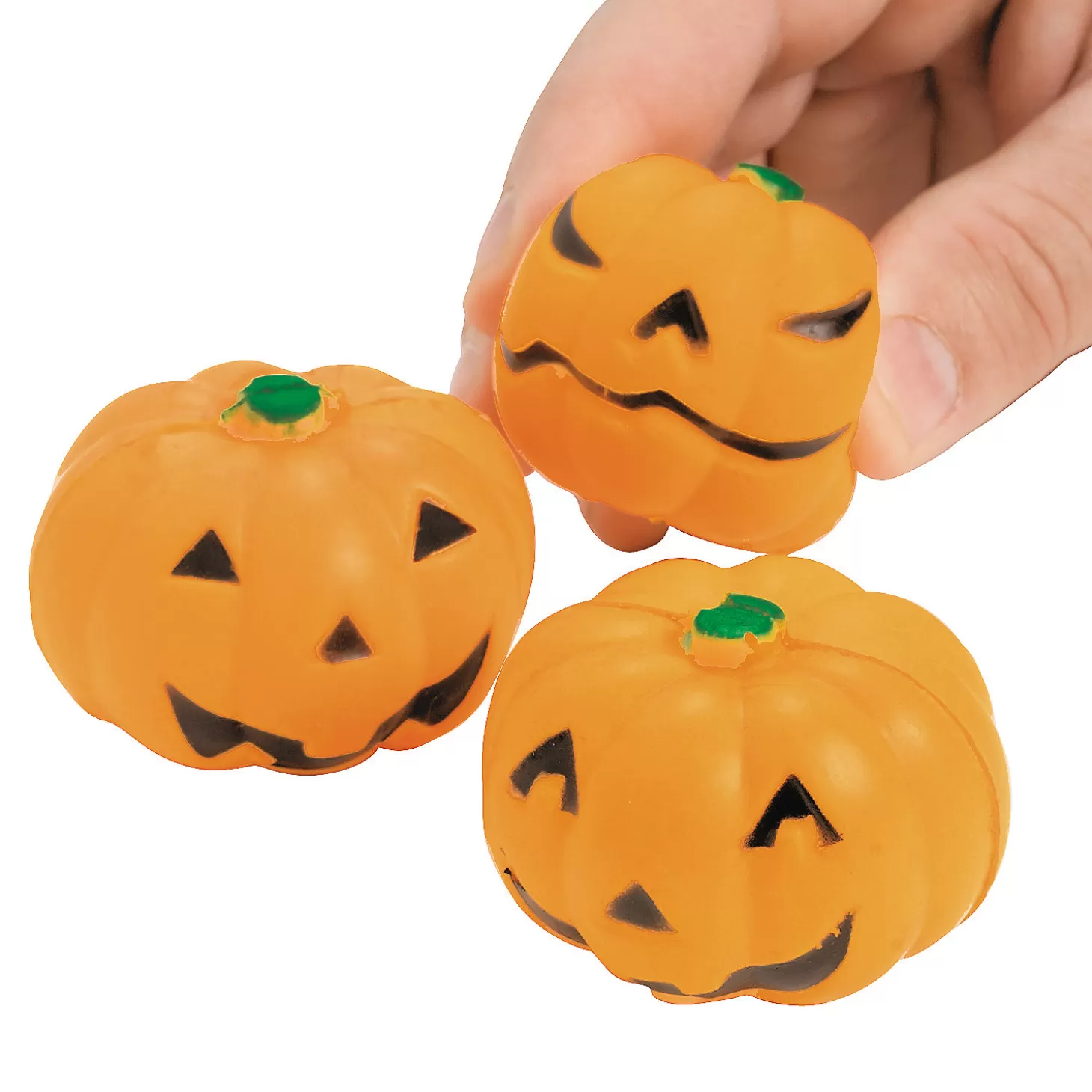 Clearance Mini Squeeze Jack-O'-Lantern Stress Toys - 24 Pc. Halloween Handouts