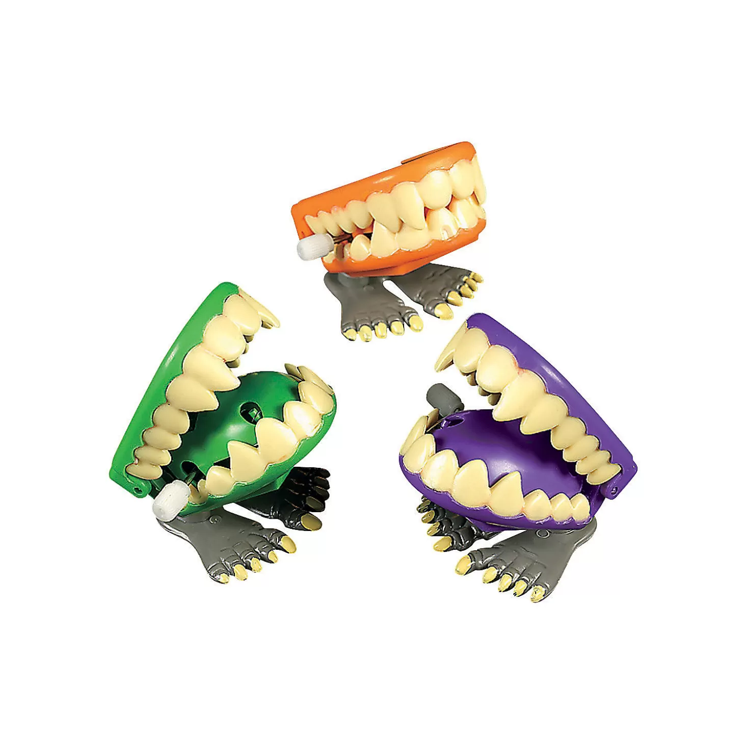 Outlet Monster Wind-Up Chomping Teeth - 12 Pc. Halloween Handouts