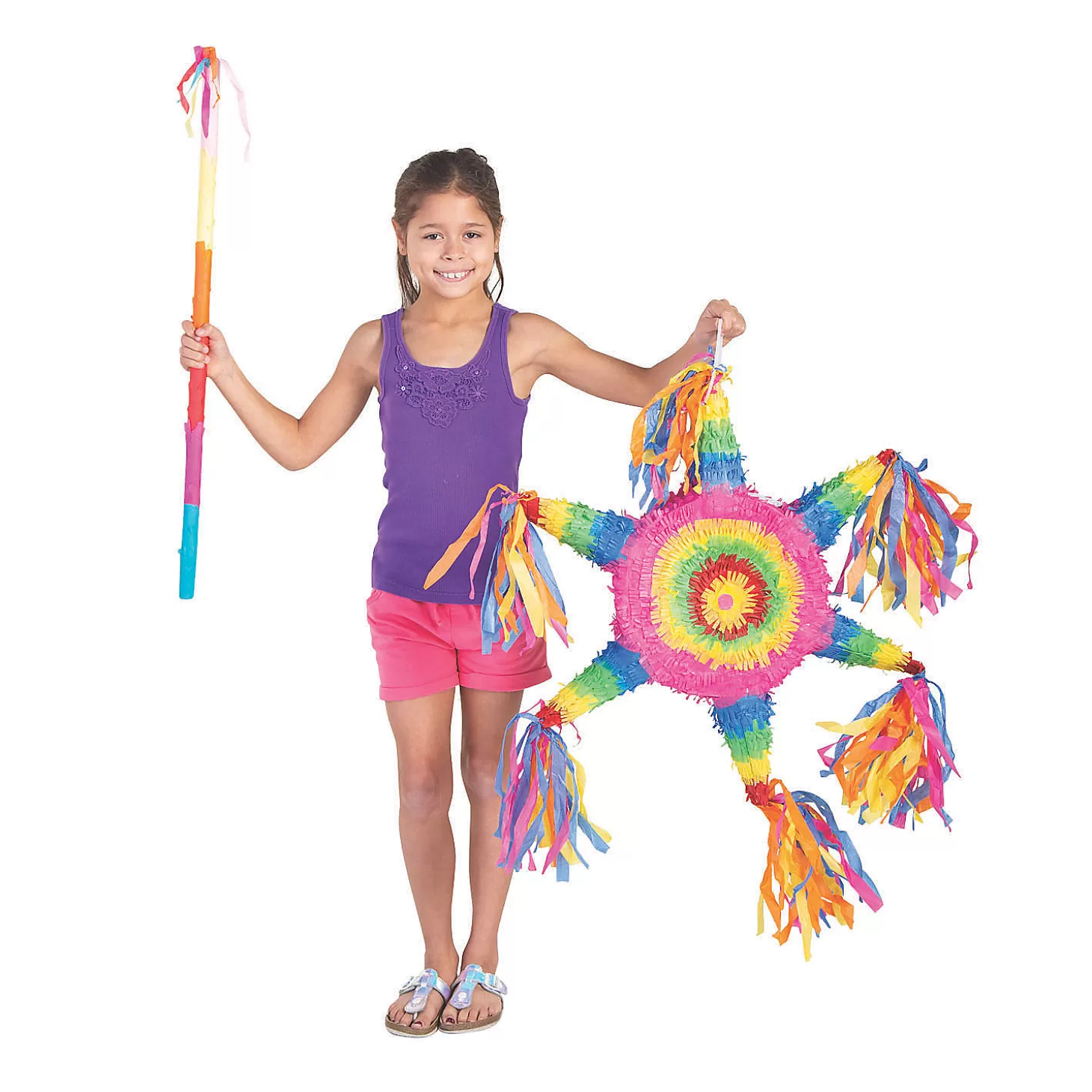 Discount Neon Star Pinata Kit - 210 Pc. Halloween Fun Kits