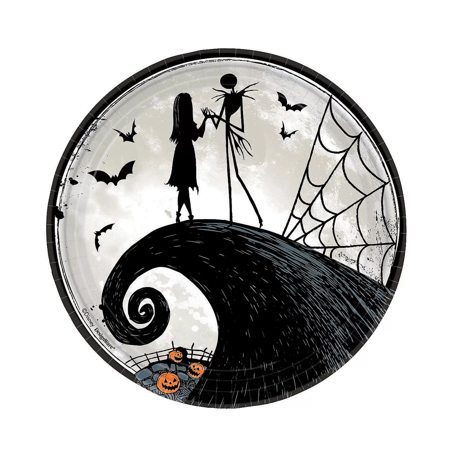 Shop Nightmare Before Christmas Jack & Sally Paper Dinner Plates - 8 Ct. Tableware