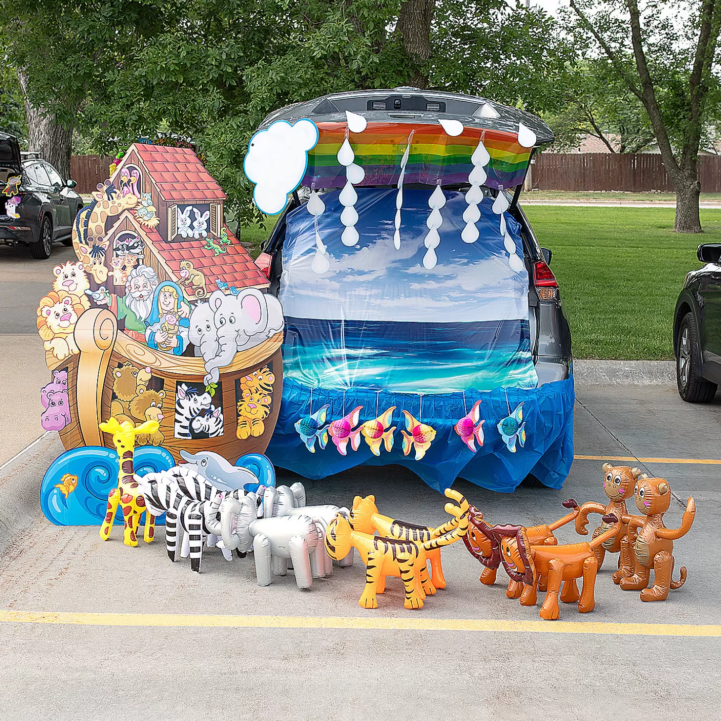 Cheap Noah's Ark Trunk-Or-Treat Decorating Kit - 34 Pc. Religious Halloween