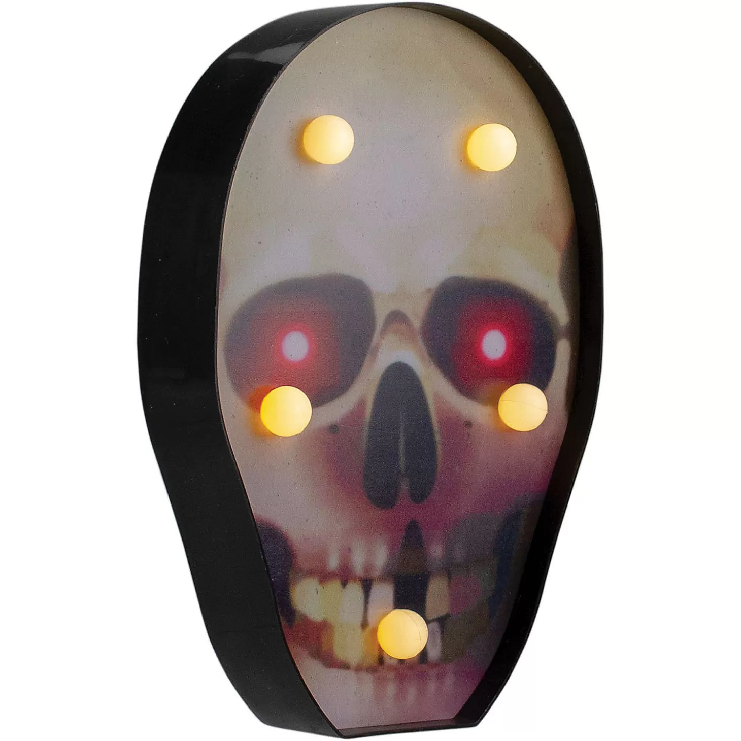 Outlet Northlight 7" Lighted Black And Red Skull Halloween Decoration Skulls & Skeletons
