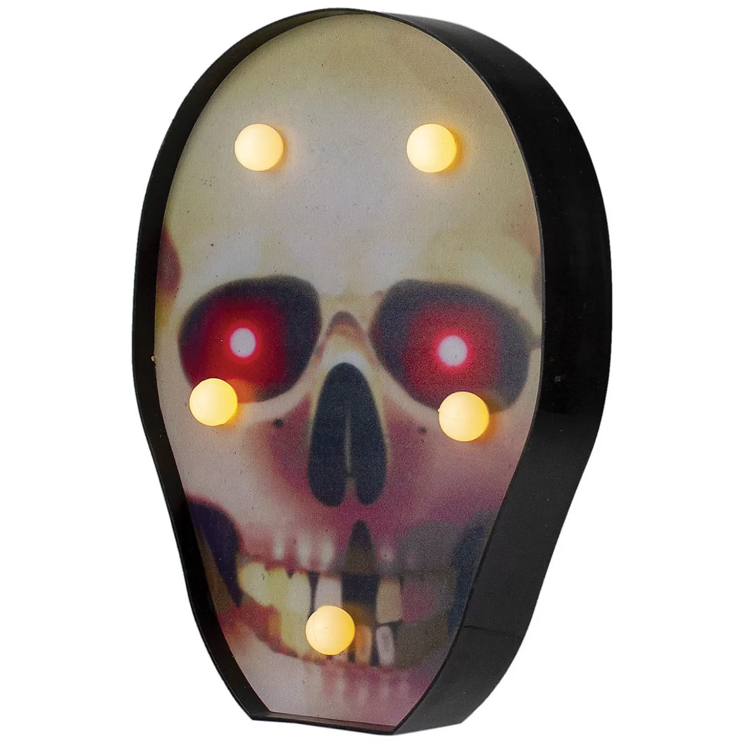 Outlet Northlight 7" Lighted Black And Red Skull Halloween Decoration Skulls & Skeletons