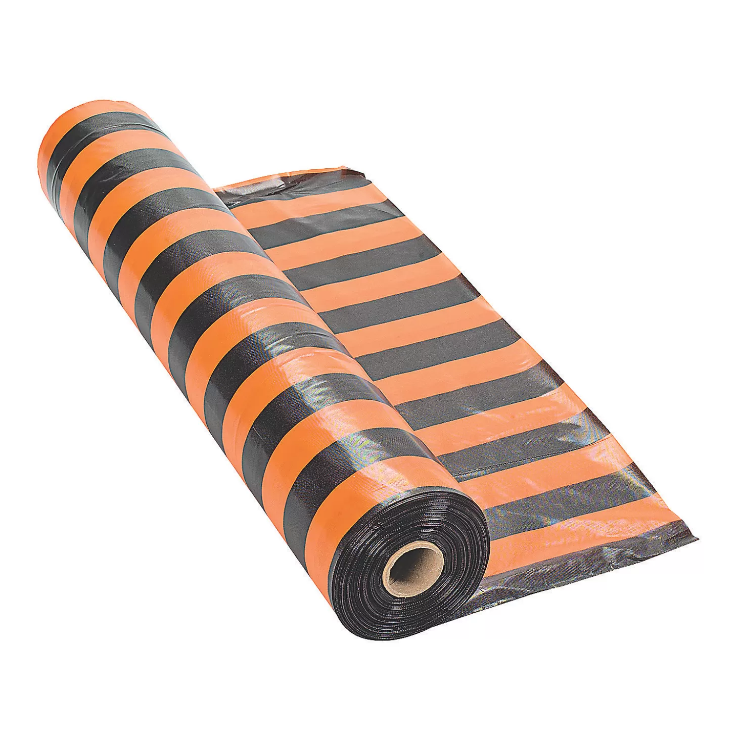 New Orange & Black Striped Halloween Plastic Tablecloth Roll Tableware