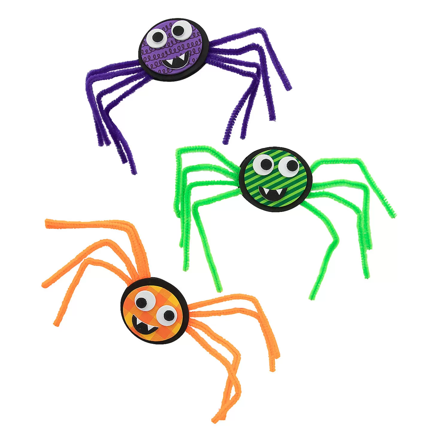 Clearance Patterned Spider Magnet Craft Kit - Makes 12 Boo Bags