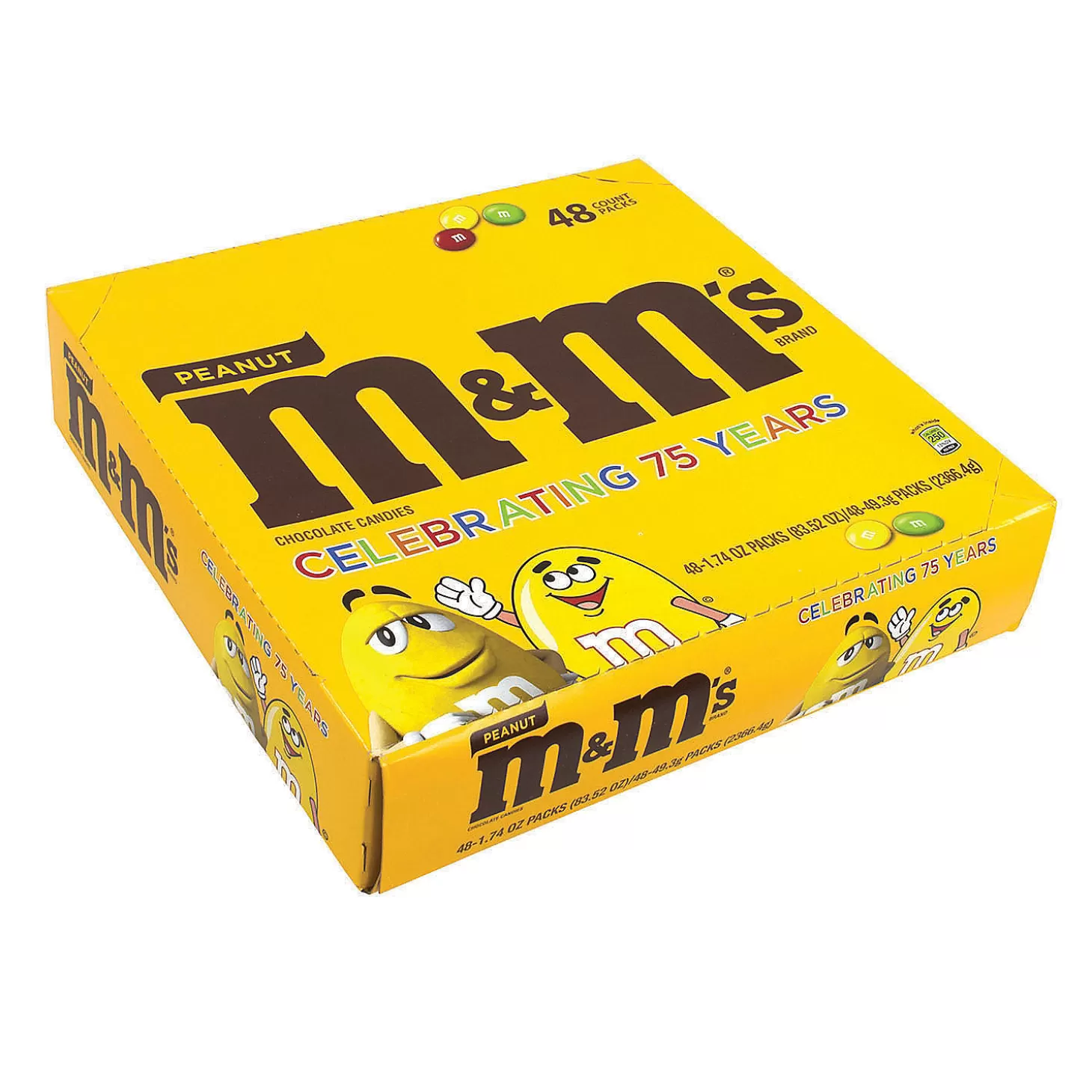 Best Peanut M&M's Full Size, 1.74 Oz Bag, 48 Count Bulk Halloween Supplies