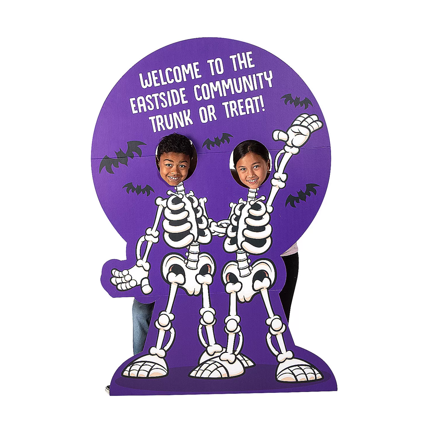 Shop Personalized Skeleton Cardboard Cutout Stand-In Stand-Up Personalized Halloween Supplies