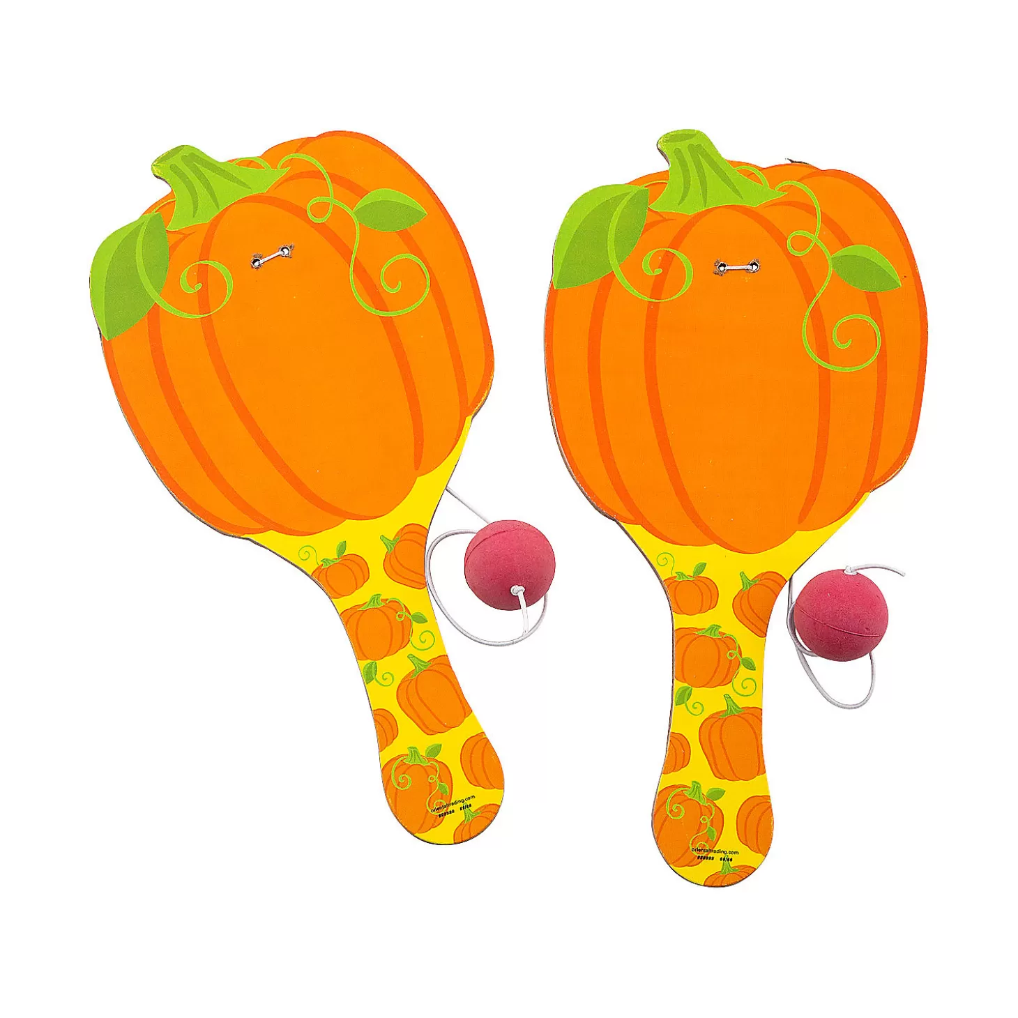 Hot Pumpkin Paddle Ball Games - 12 Pc. Games & Activities