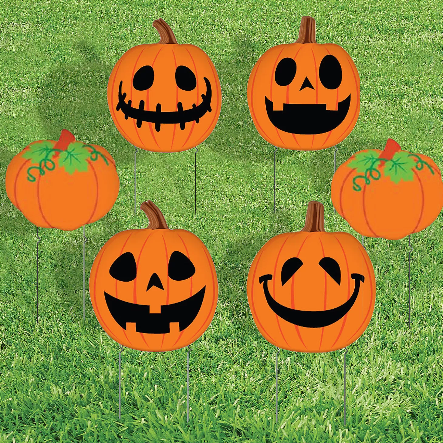 Fashion Pumpkin Patch Yard Sign Kit - 14 Pc. Halloween Fun Kits