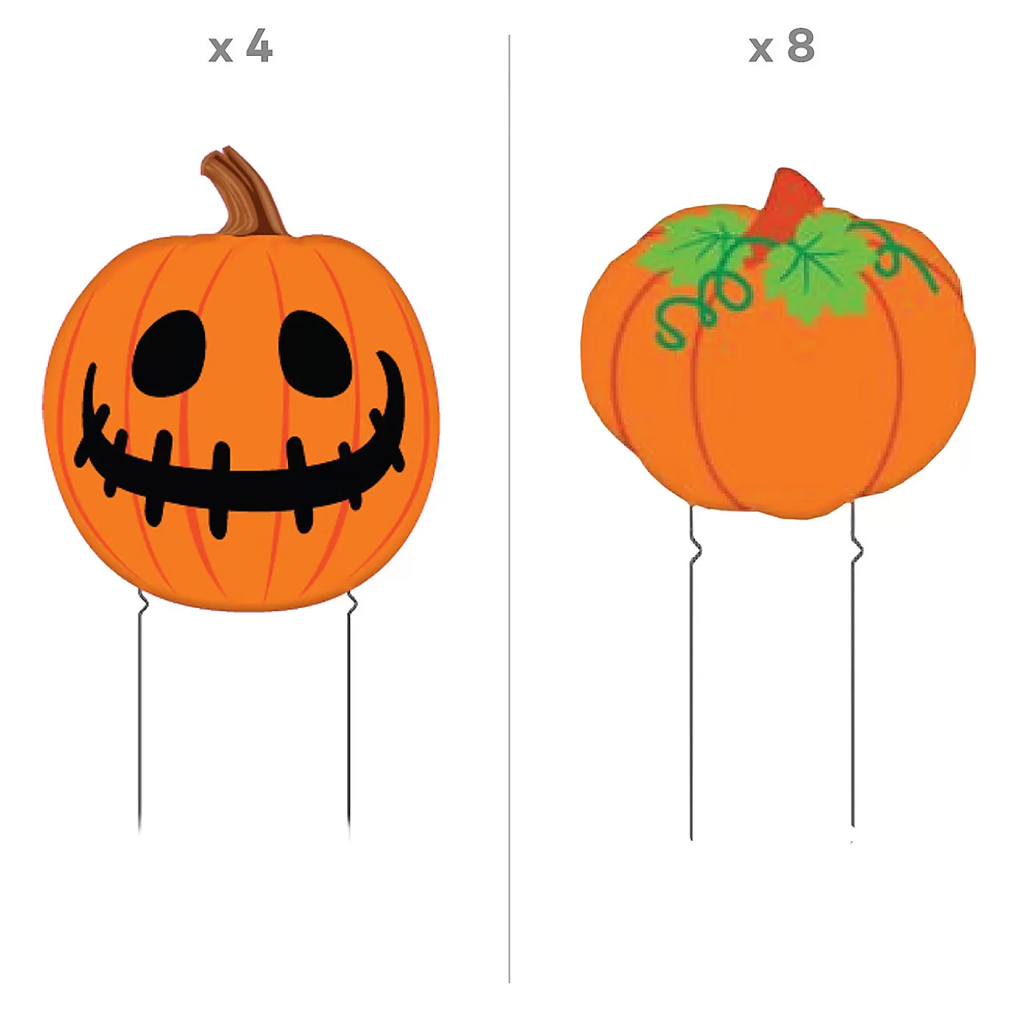 Fashion Pumpkin Patch Yard Sign Kit - 14 Pc. Halloween Fun Kits