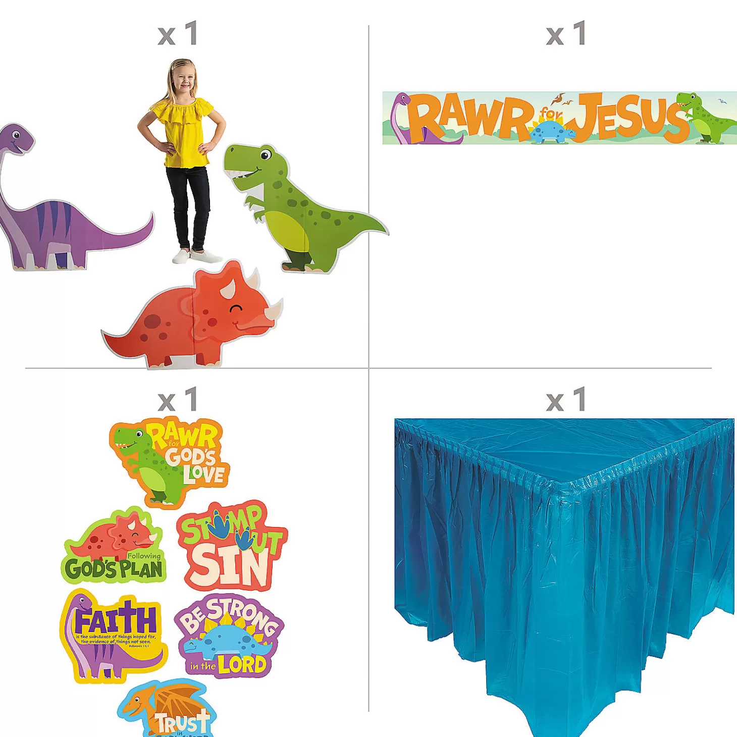 Online Religious Dinosaur Trunk-Or-Treat Decorating Kit - 11 Pc. Religious Halloween